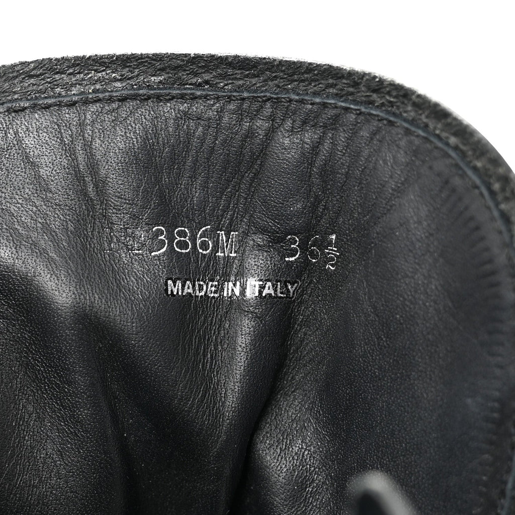 Prada Spazzolato Chocolate 50mm Combat Boots 36.5 Black