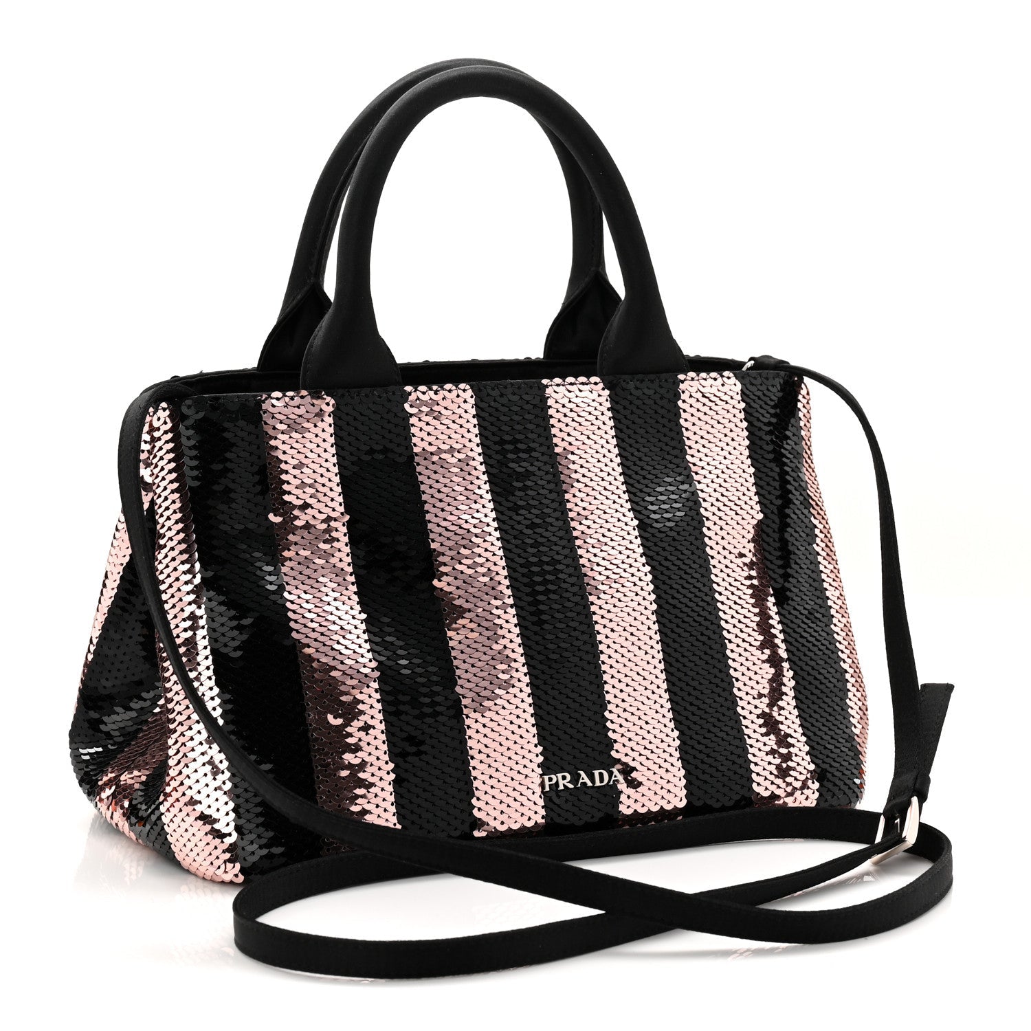 Prada Sequin Broccato Tote Black Cipria