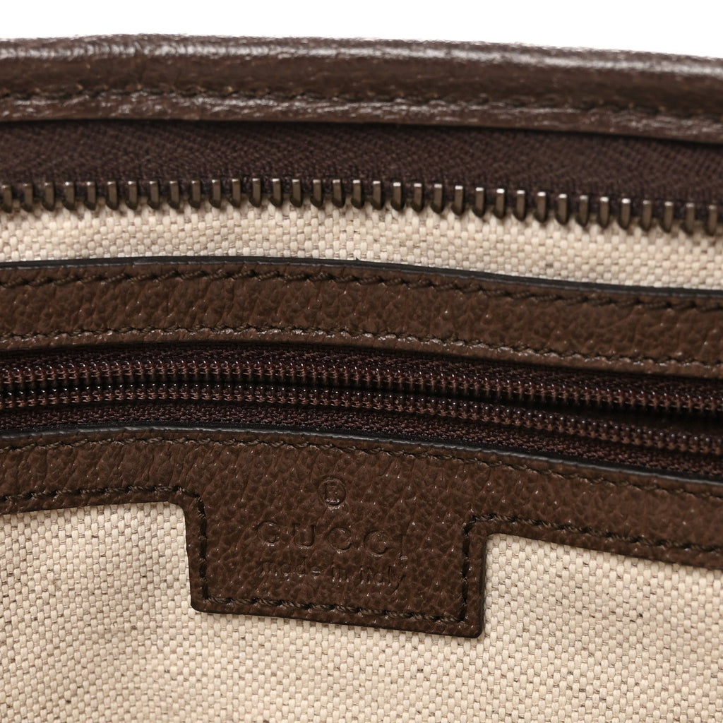 Gucci GG Supreme Monogram Web Ophidia GG Toiletry Case Beige New Acero
