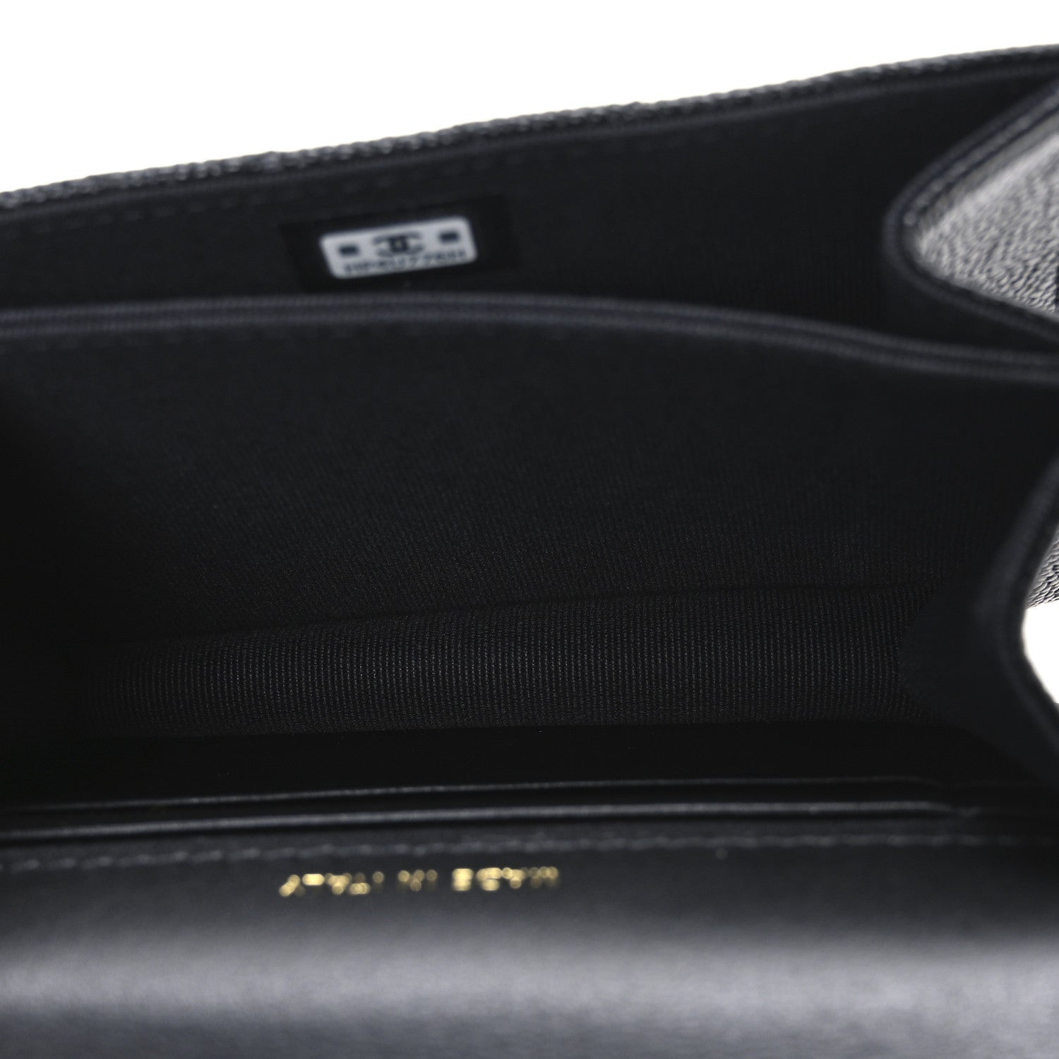 Chanel Caviar Quilted Mini Ribbon Wallet On Chain WOC Black