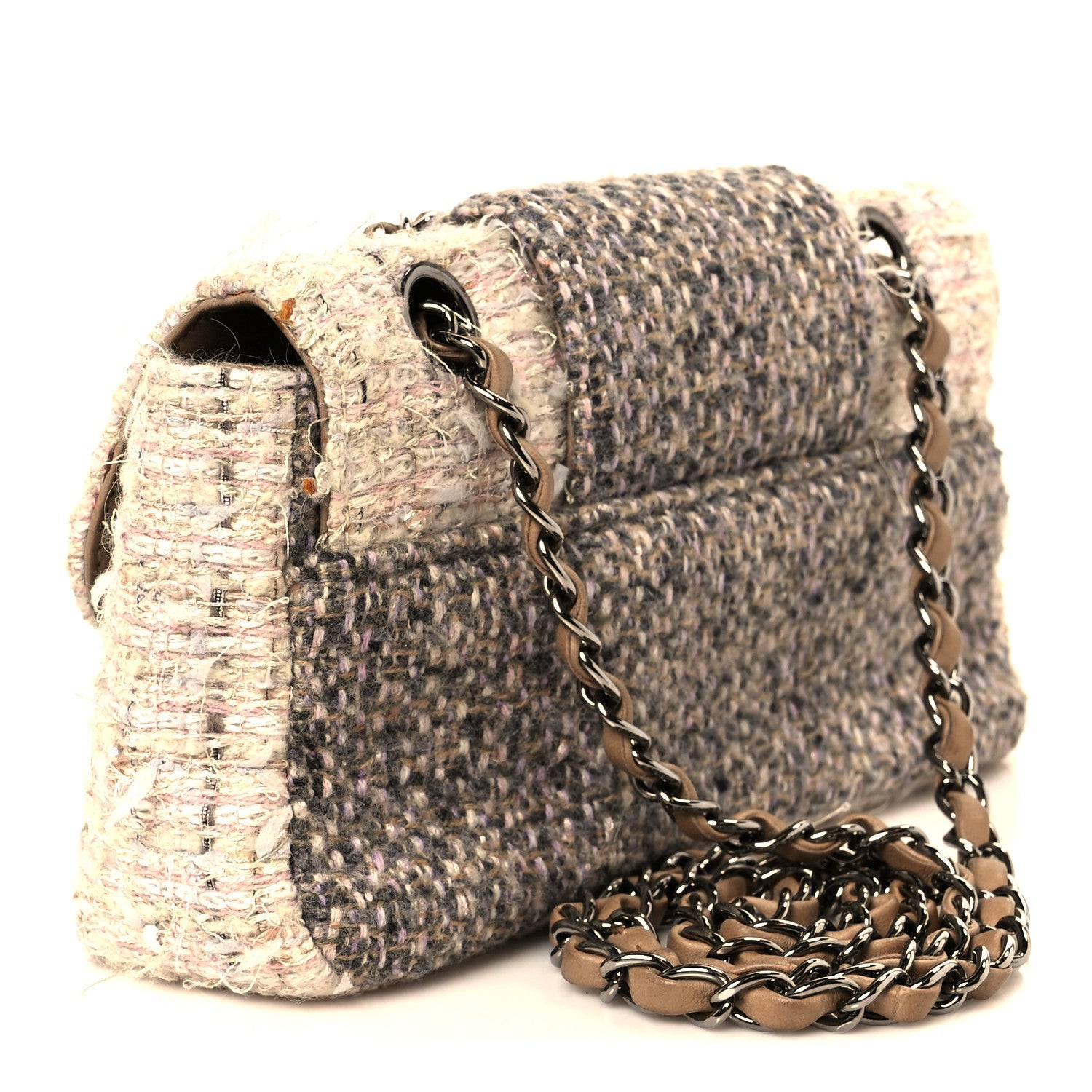 Chanel Tweed Small Fantasy Flap Grey