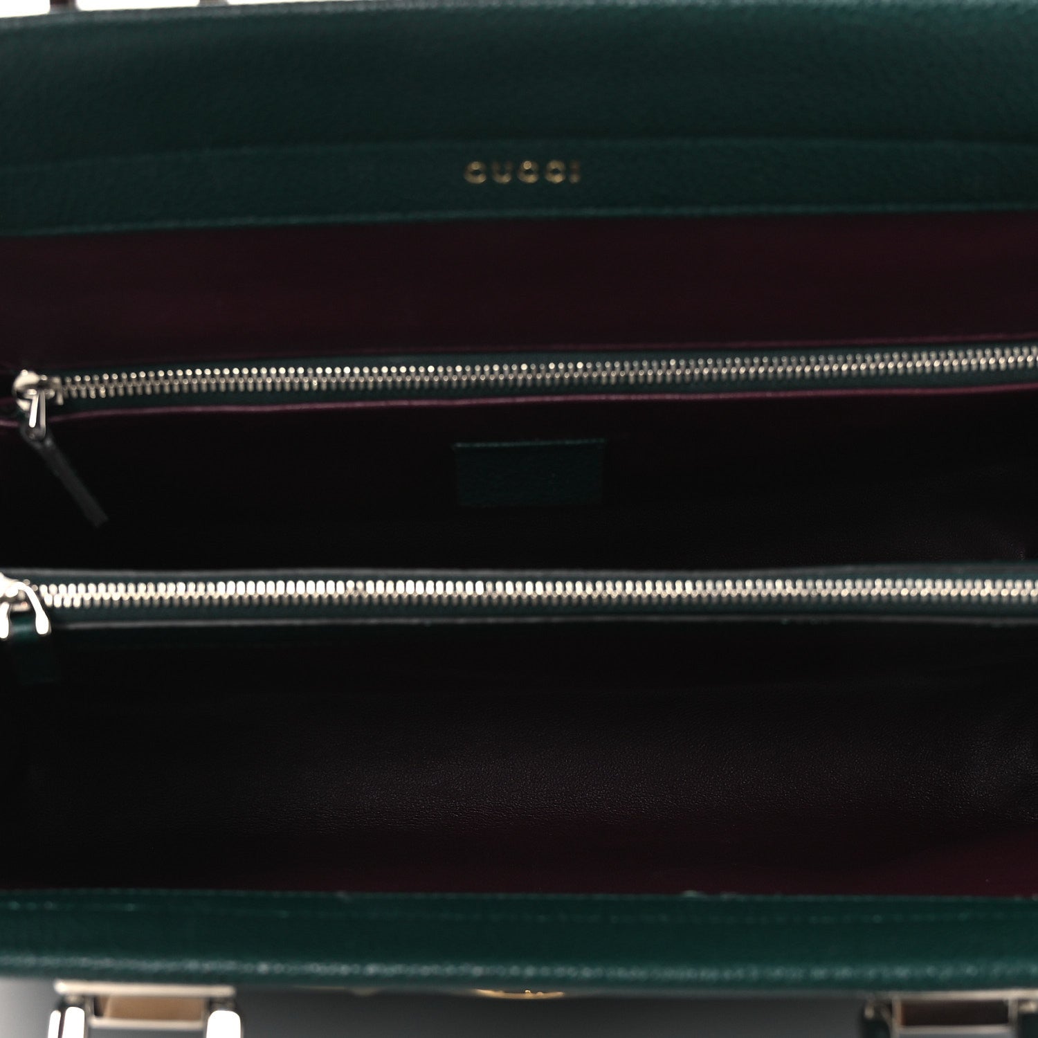 Gucci Grainy Calfskin Medium Zumi Top Handle Bag Vintage Green