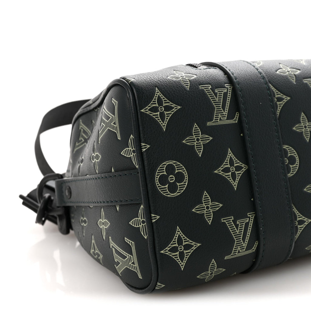 Louis Vuitton Monogram Shadow City Keepall Forest Green