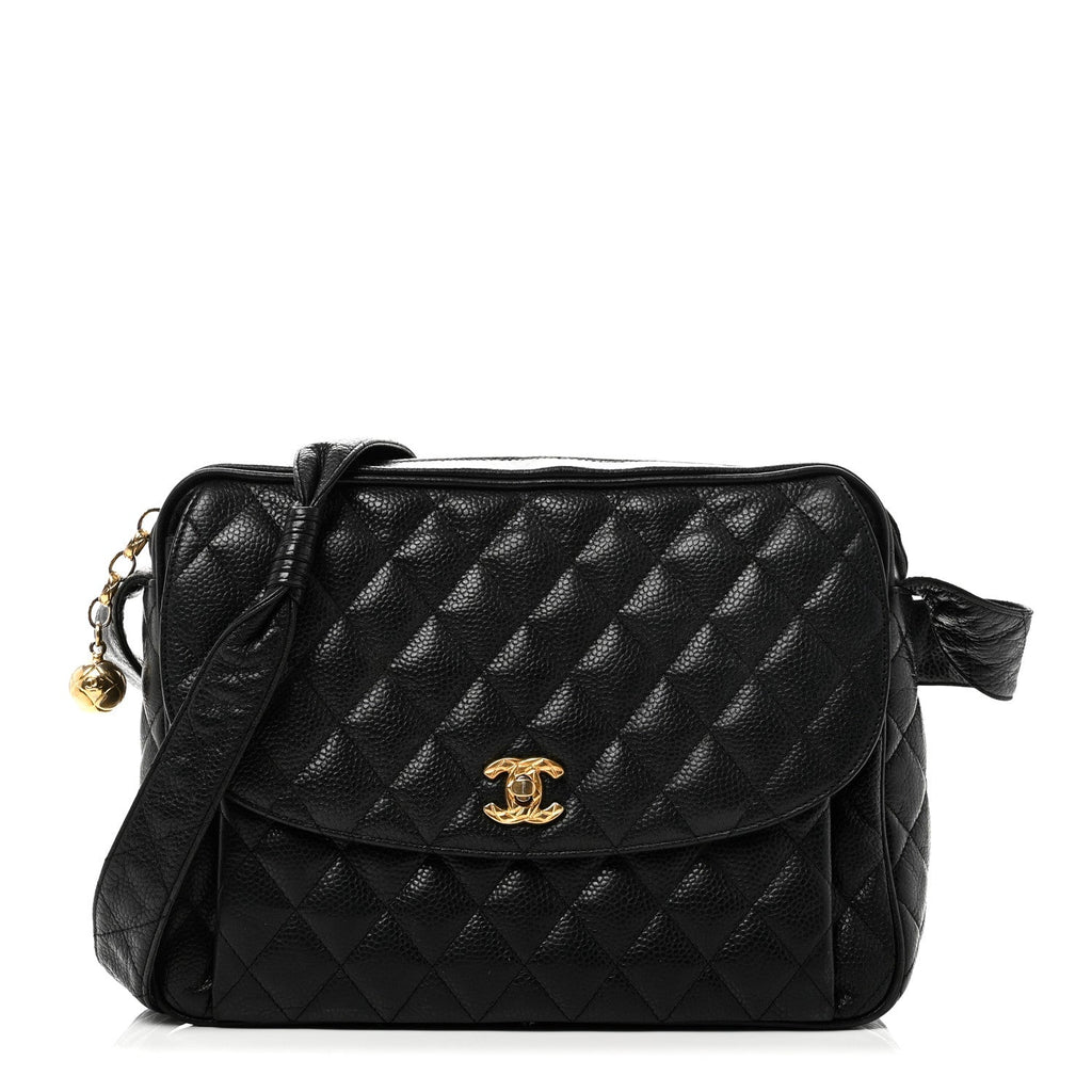 Chanel Caviar Quilted Flap Shoulder Bag Black