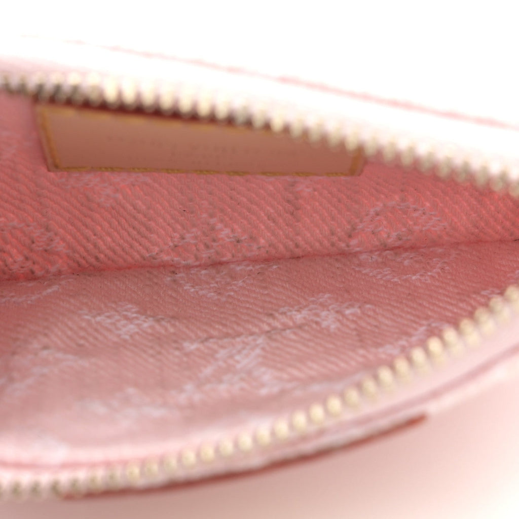 Louis Vuitton Monogram Denim Key Pouch Washed Pink