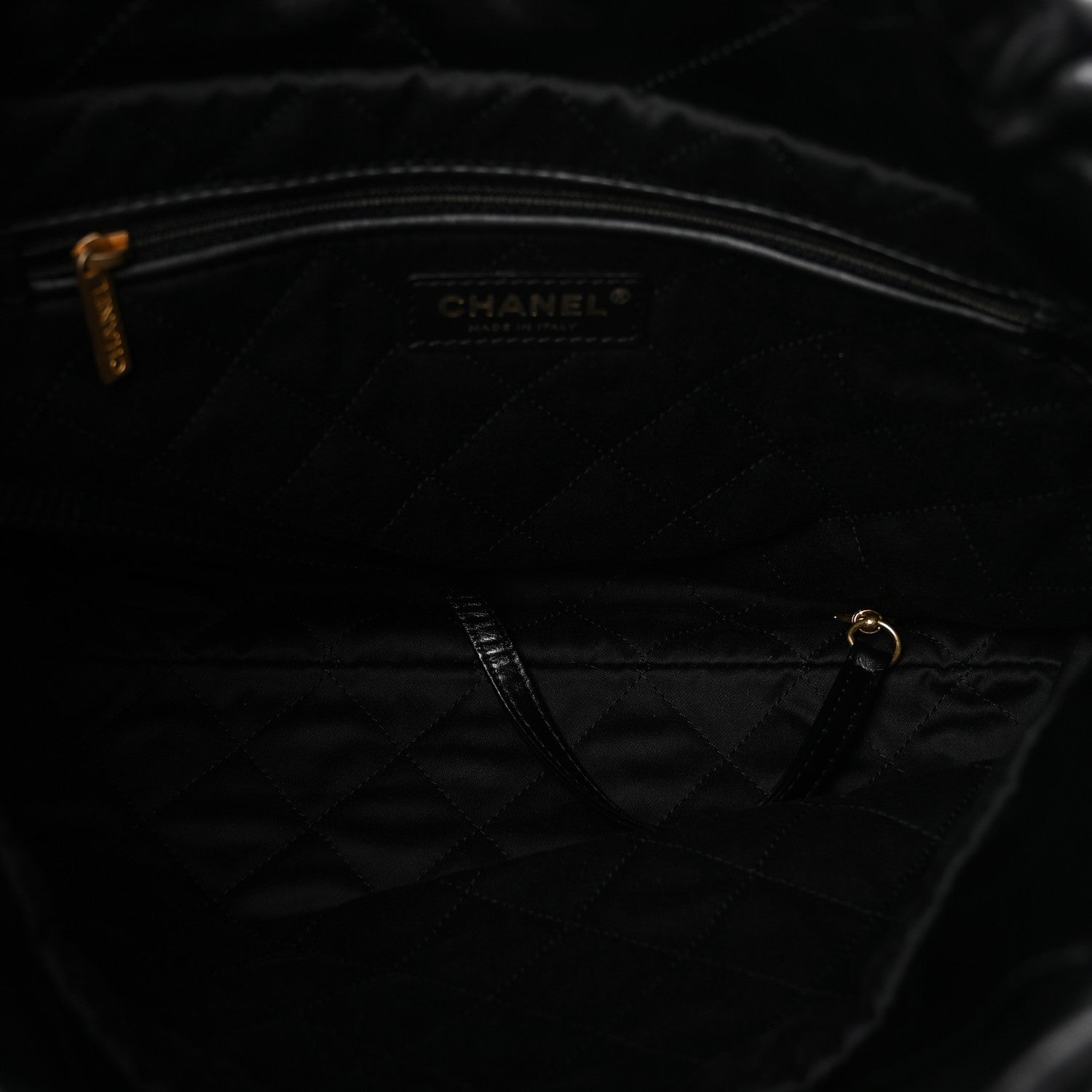 Chanel Shiny Calfskin Quilted Small Chanel 22 Black