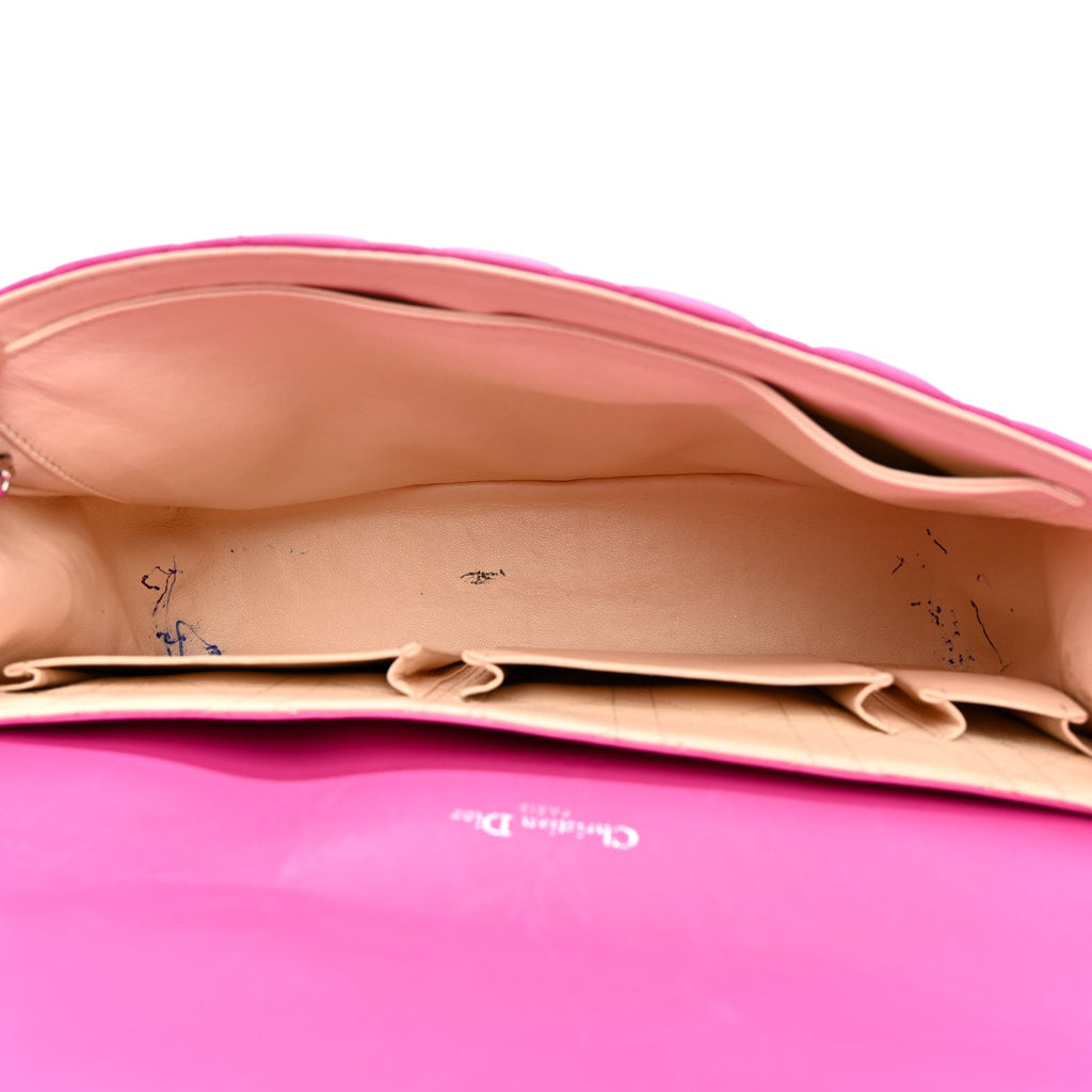 Christian Dior Lambskin Cannage Large Miss Dior Flap Sorbet
