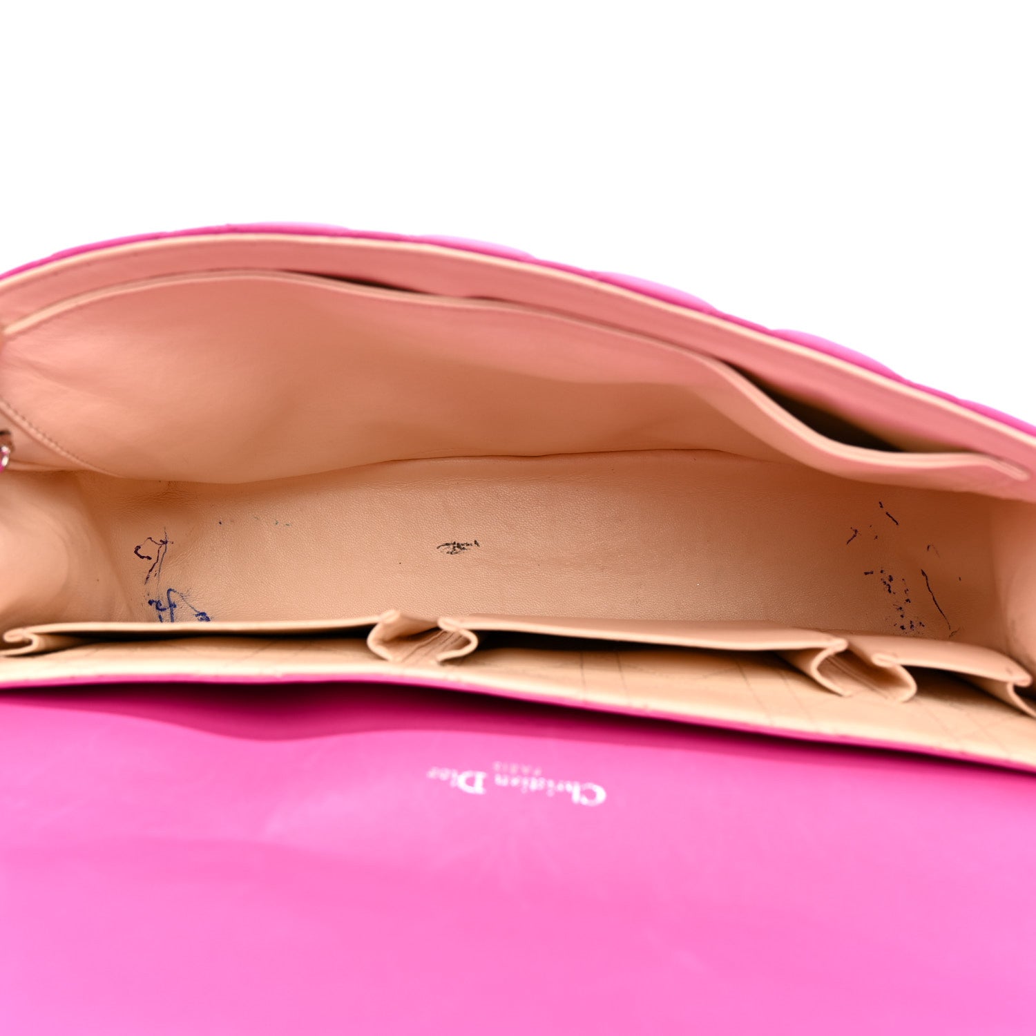 Christian Dior Lambskin Cannage Large Miss Dior Flap Sorbet