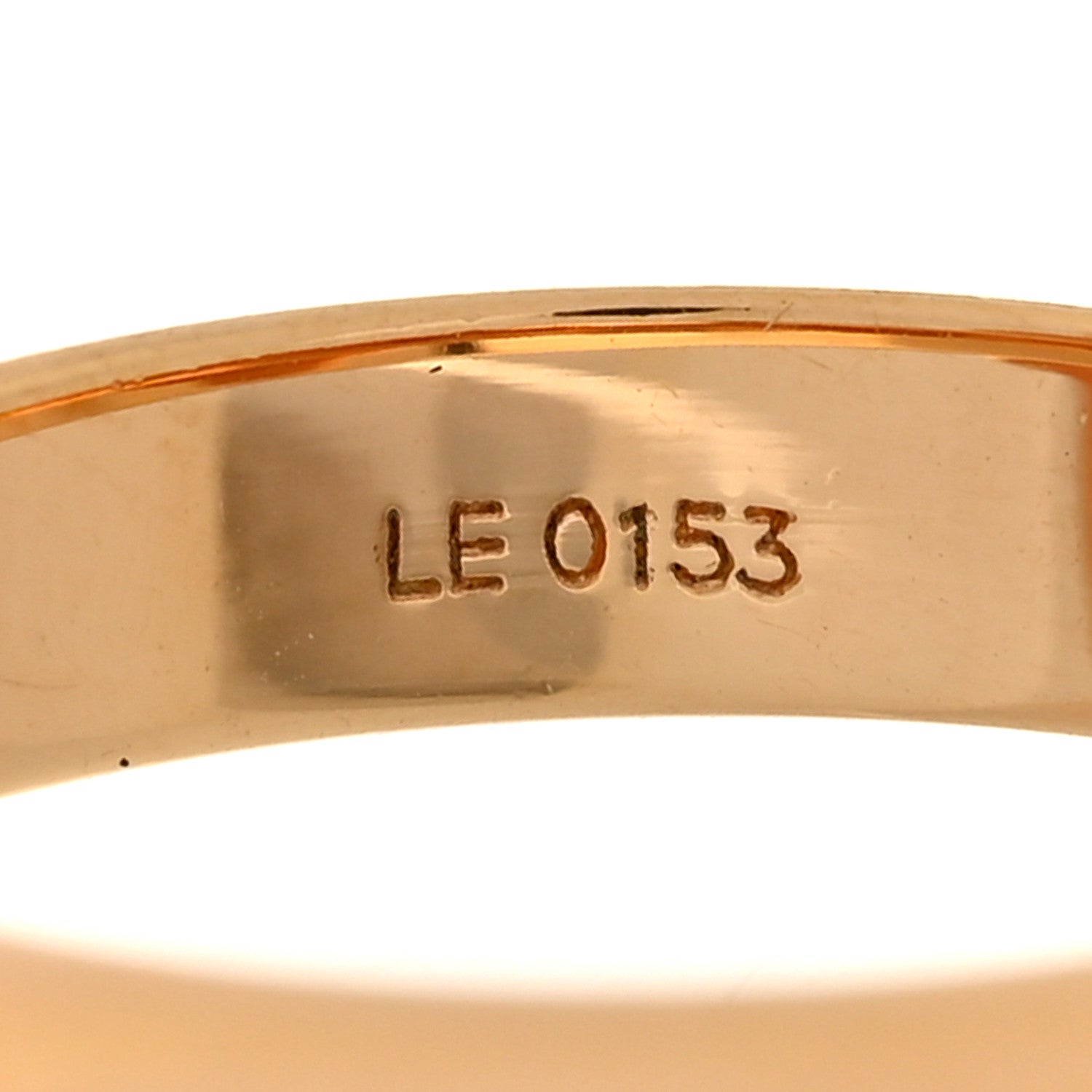 Louis Vuitton Metal Love Letters Timeless Ring L Gold