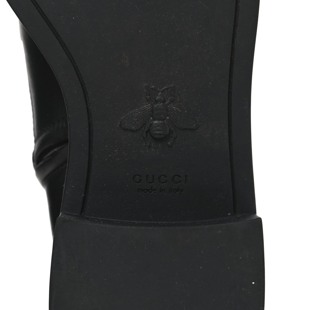Gucci Flores Calfskin Nappa Matelasse GG 40mm Ankle Boots 37 Black
