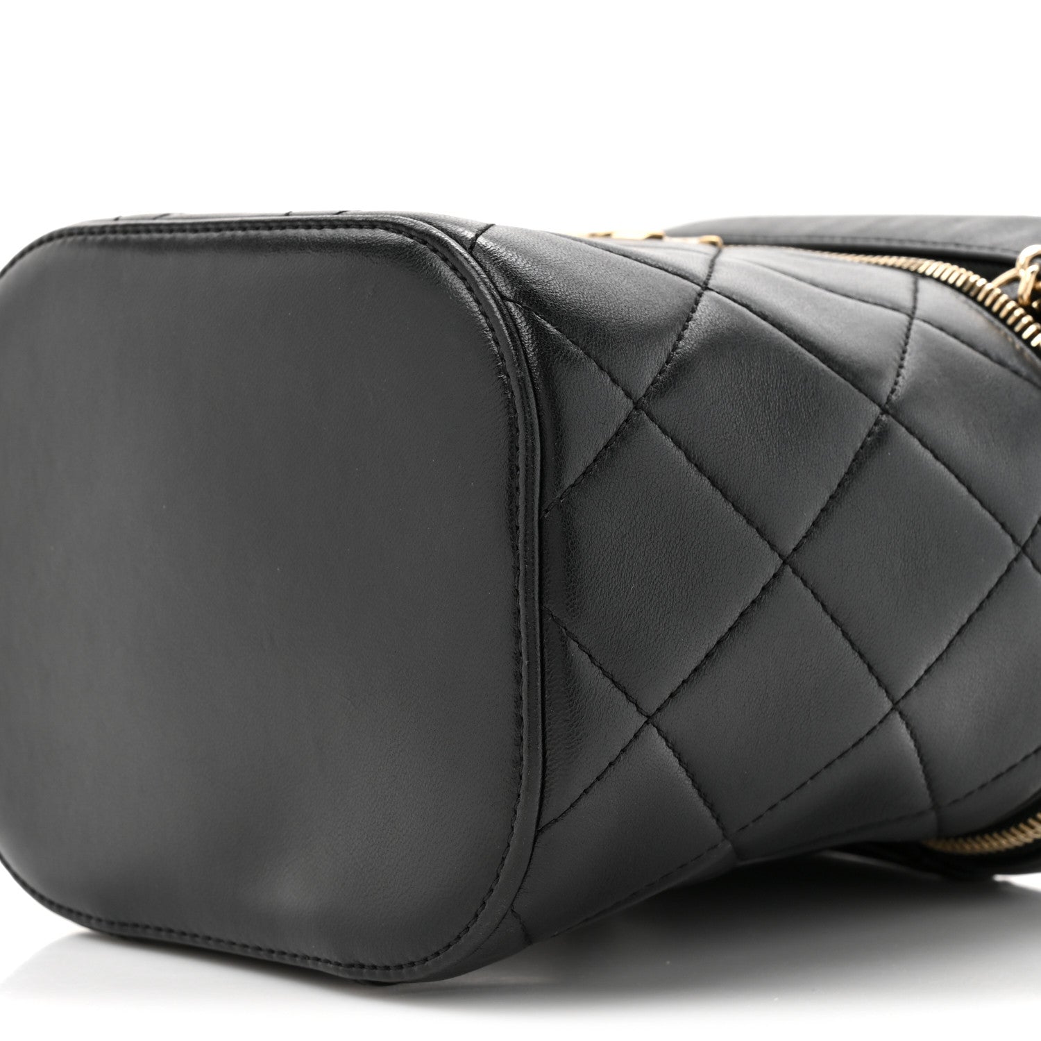 Chanel Lambskin Quilted Trendy Vanity Case Black