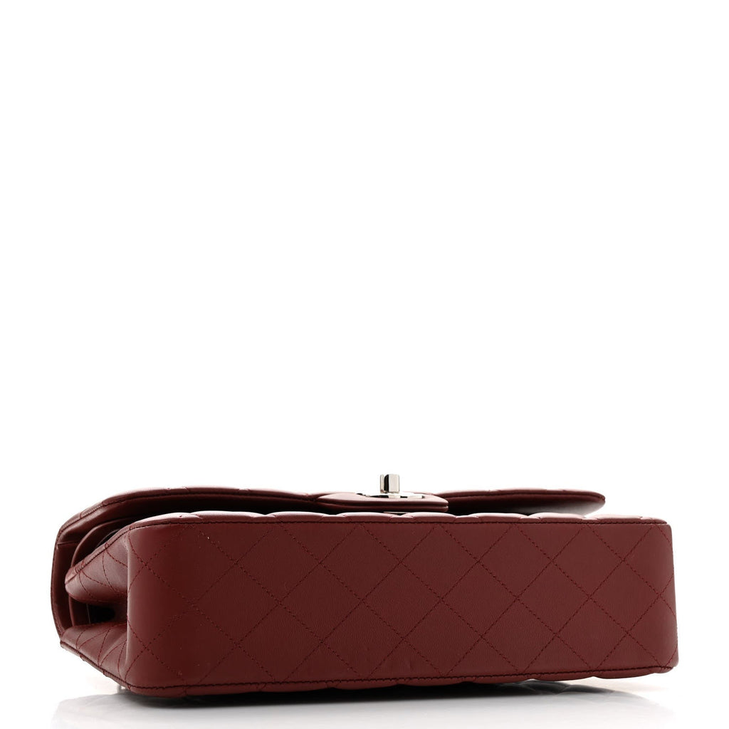 Chanel Lambskin Quilted Medium Double Flap Burgundy