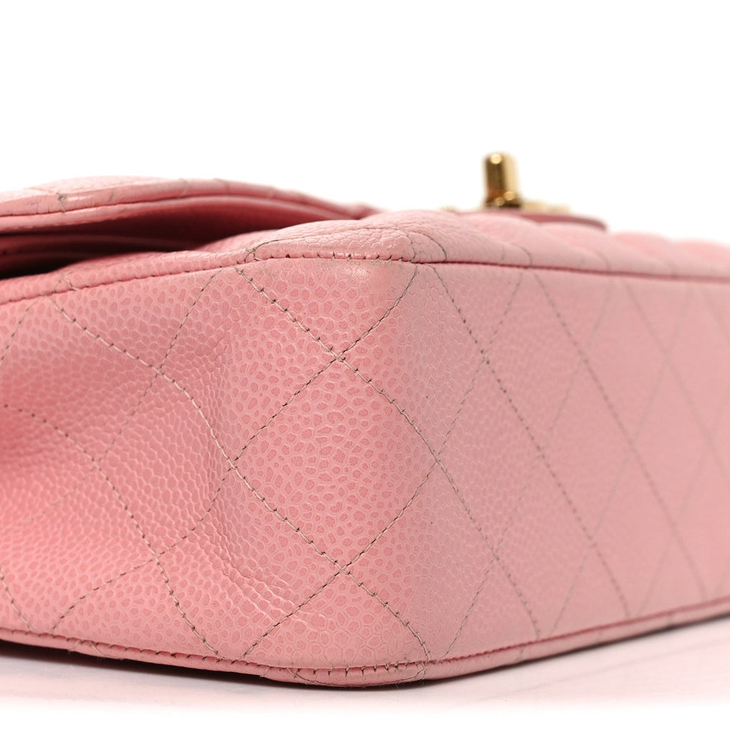 Chanel Caviar Quilted Medium Double Flap Pink