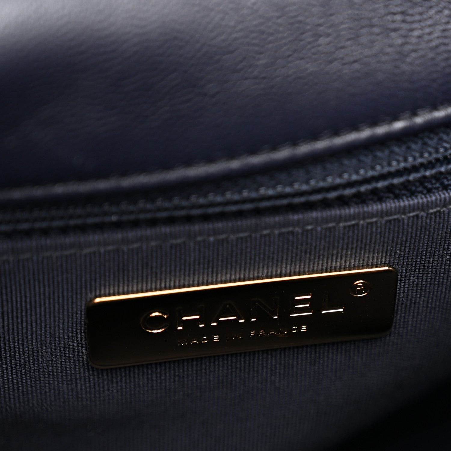 Chanel Goatskin Quilted Large Chanel 19 Flap Navy Blue