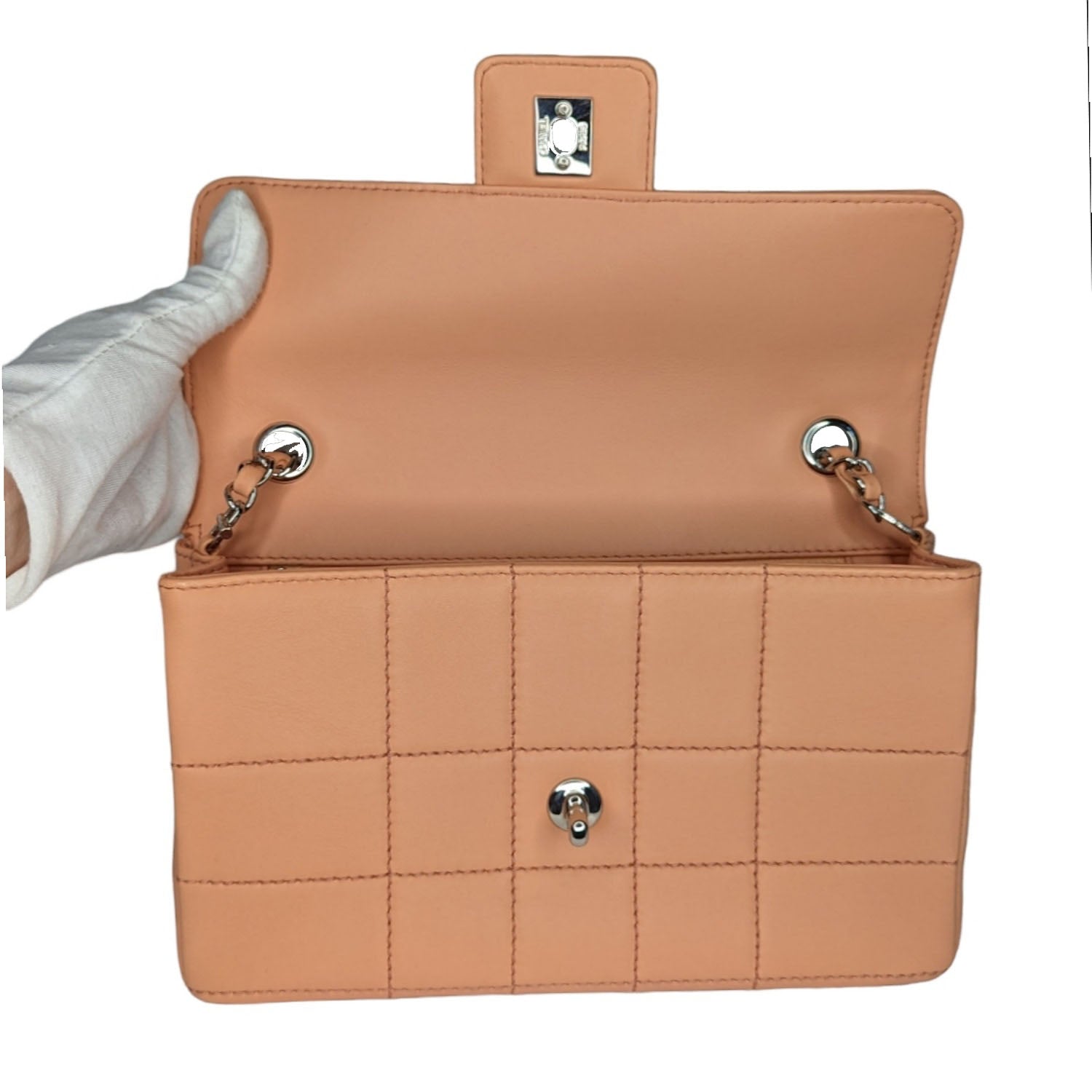 Chanel bags Vintage Peach Square Quilted Medium Flap Bag