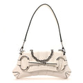 Gucci Nappa Vertical Matelasse Small Maxi Horsebit Chain Shoulder Bag Great White