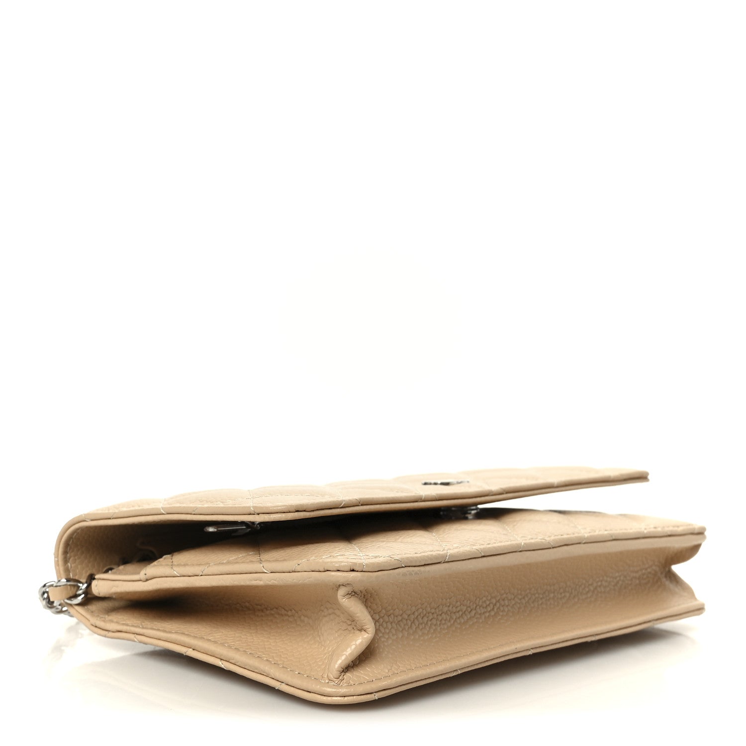 Chanel Caviar Quilted Wallet on Chain WOC Beige
