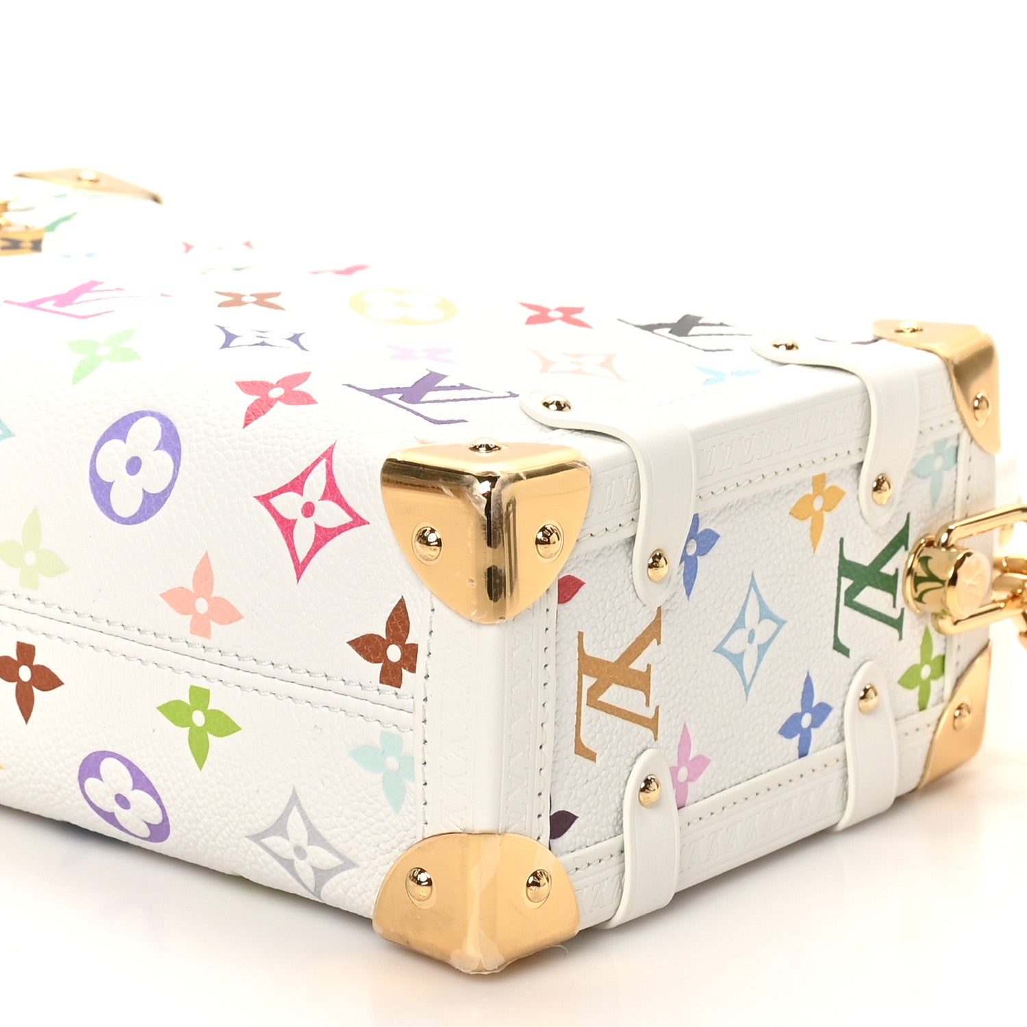 Louis Vuitton LV x TM Cowhide Monogram Multicolor Side Trunk MM White