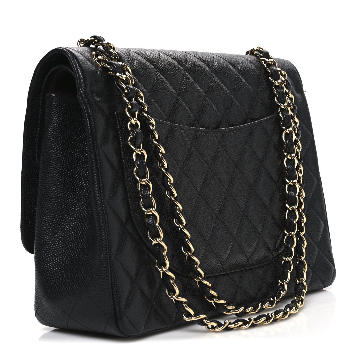 Chanel Caviar Quilted Maxi Double Flap Black