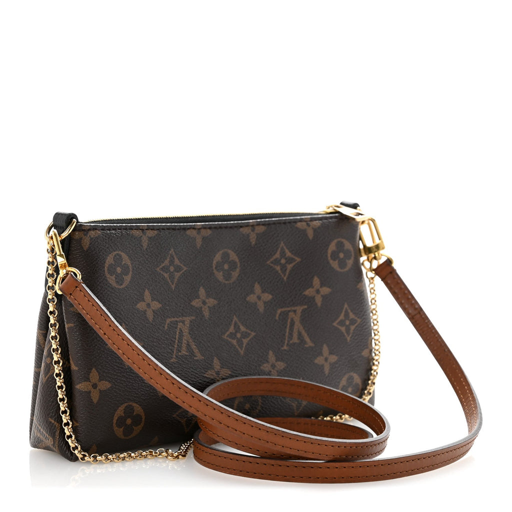 Louis Vuitton Monogram Pallas Clutch Black
