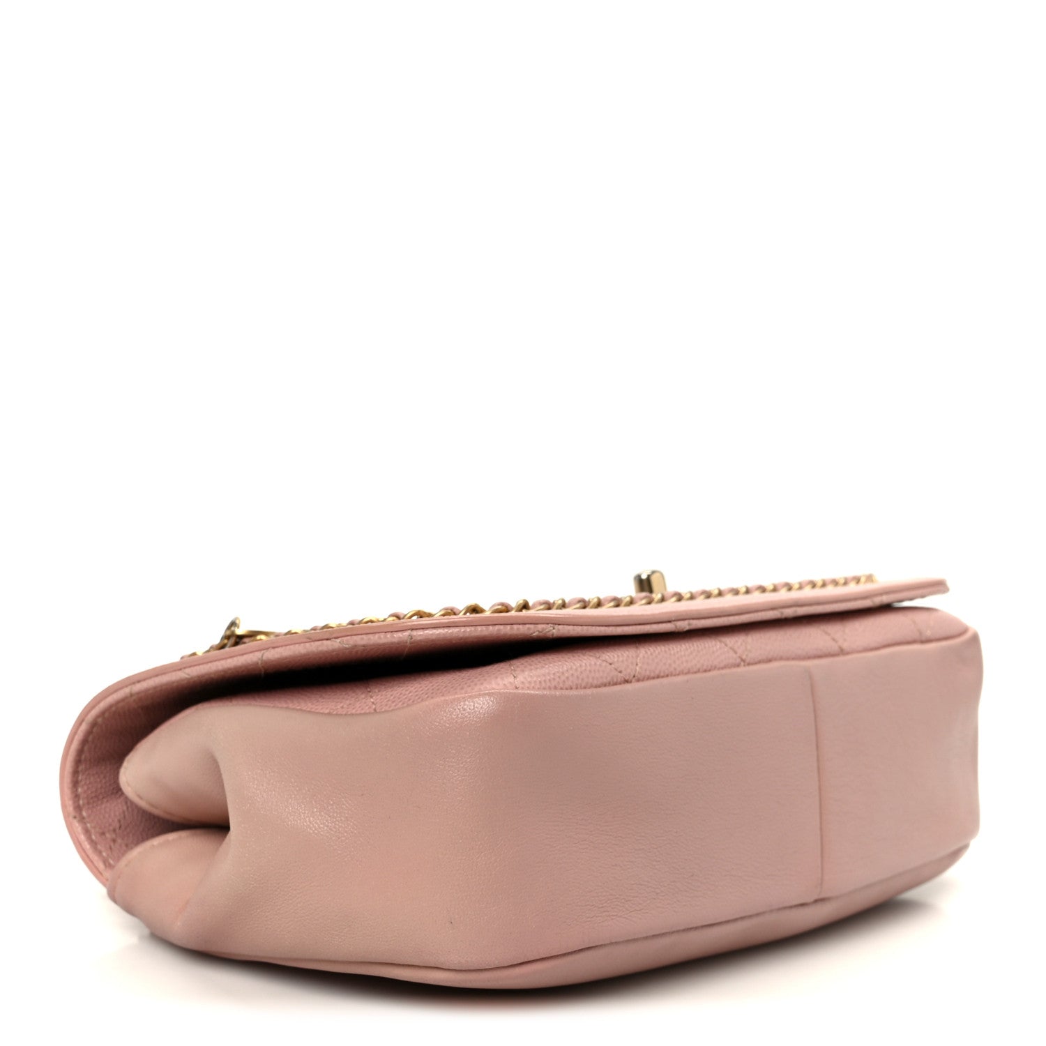 Chanel Lambskin Caviar Lovely Chains Flap Shoulder Bag Pink