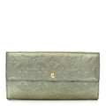 Louis Vuitton Vernis Sarah Wallet Gris Art Deco