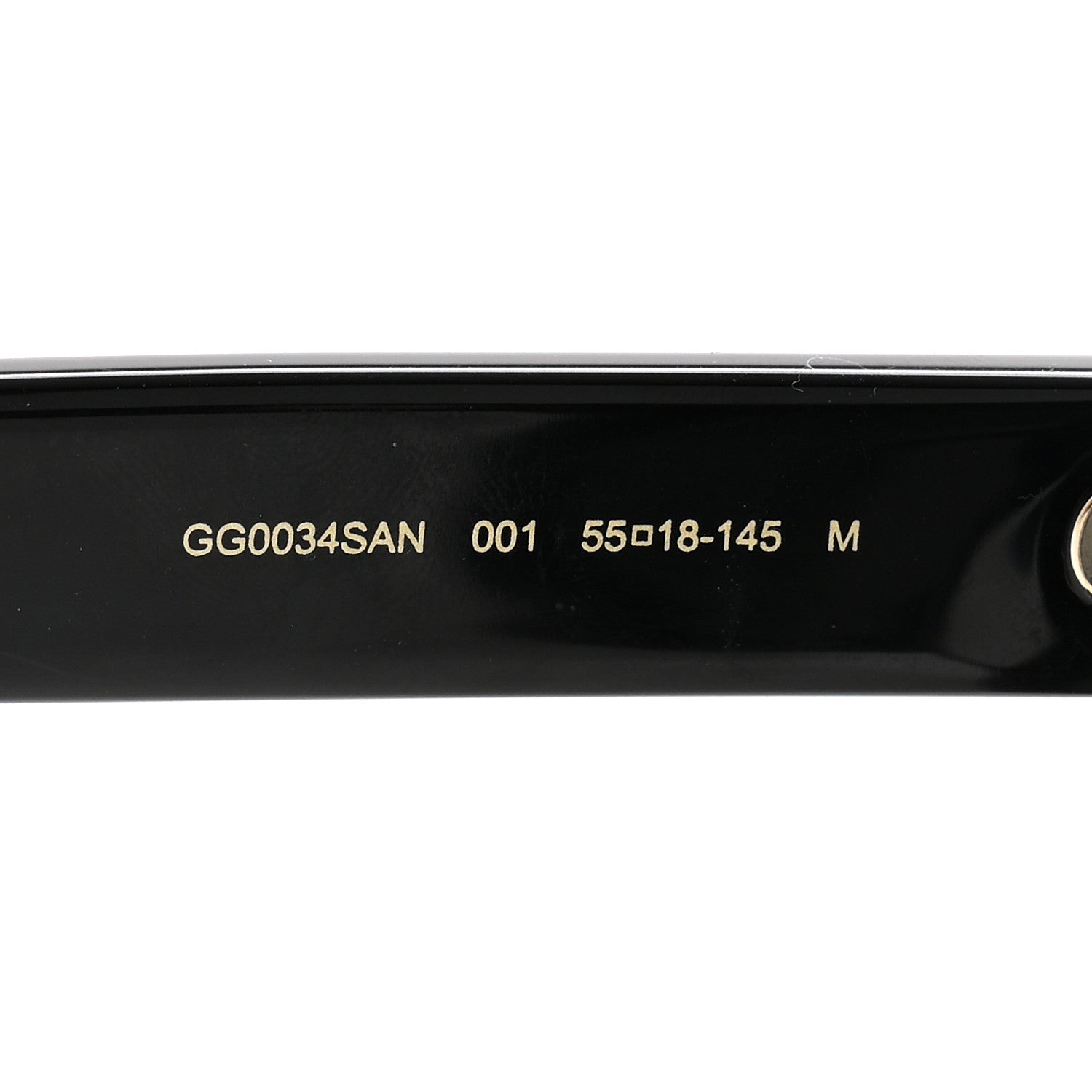 Gucci Acetate Square Frame Sunglasses GG0034SAN Black