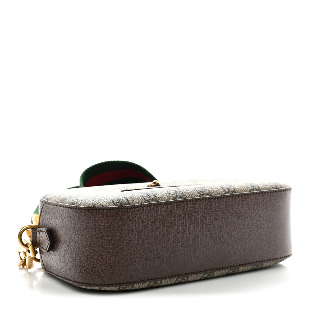Gucci GG Supreme Monogram Web Neo Vintage Shoulder Bag Beige New Acero Crop