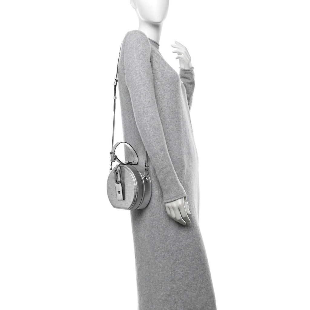 Louis Vuitton Metallic Epi Petite Boite Chapeau Silver