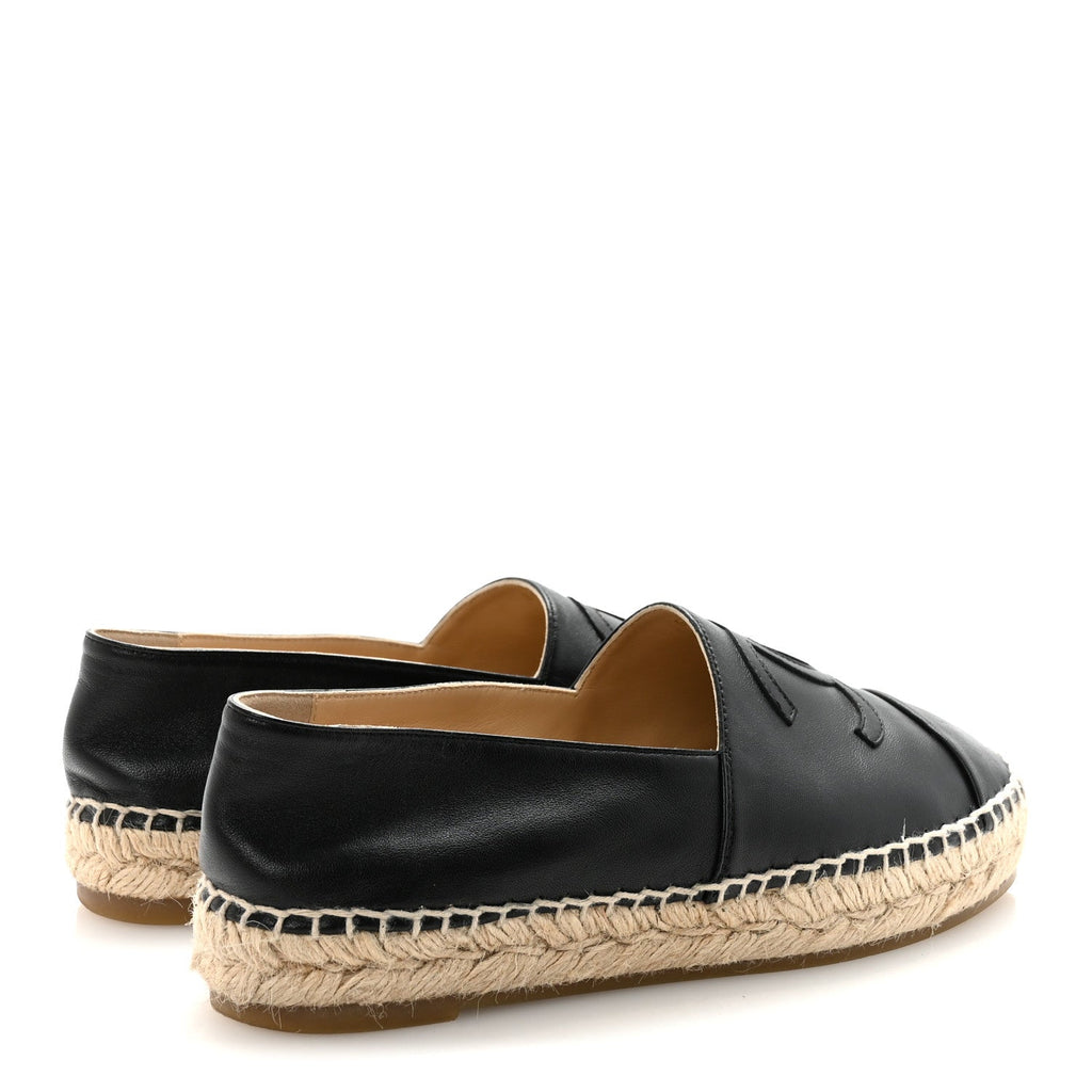 Lambskin CC Espadrilles 38 Black