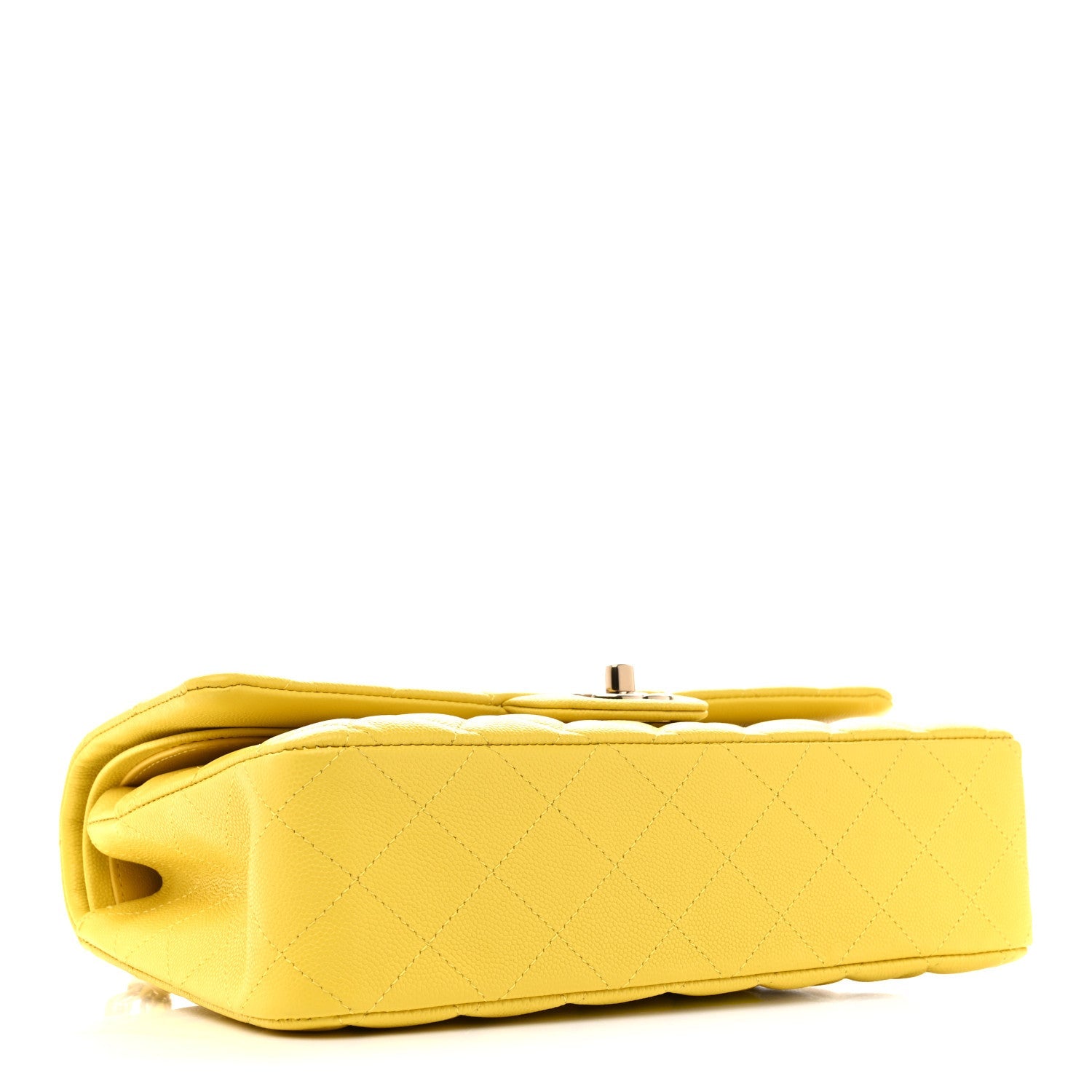 Chanel Caviar Quilted Medium Double Flap Yellow