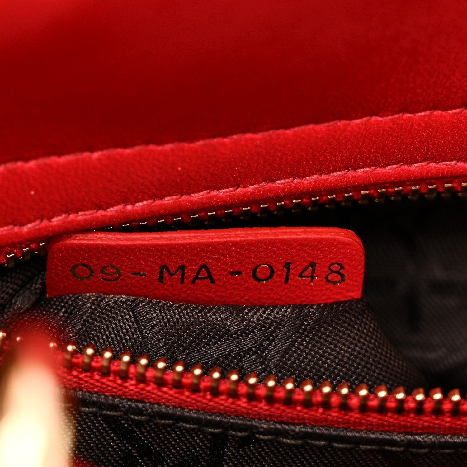Christian Dior Lambskin Cannage Small Lucky Badges My Lady Dior Red