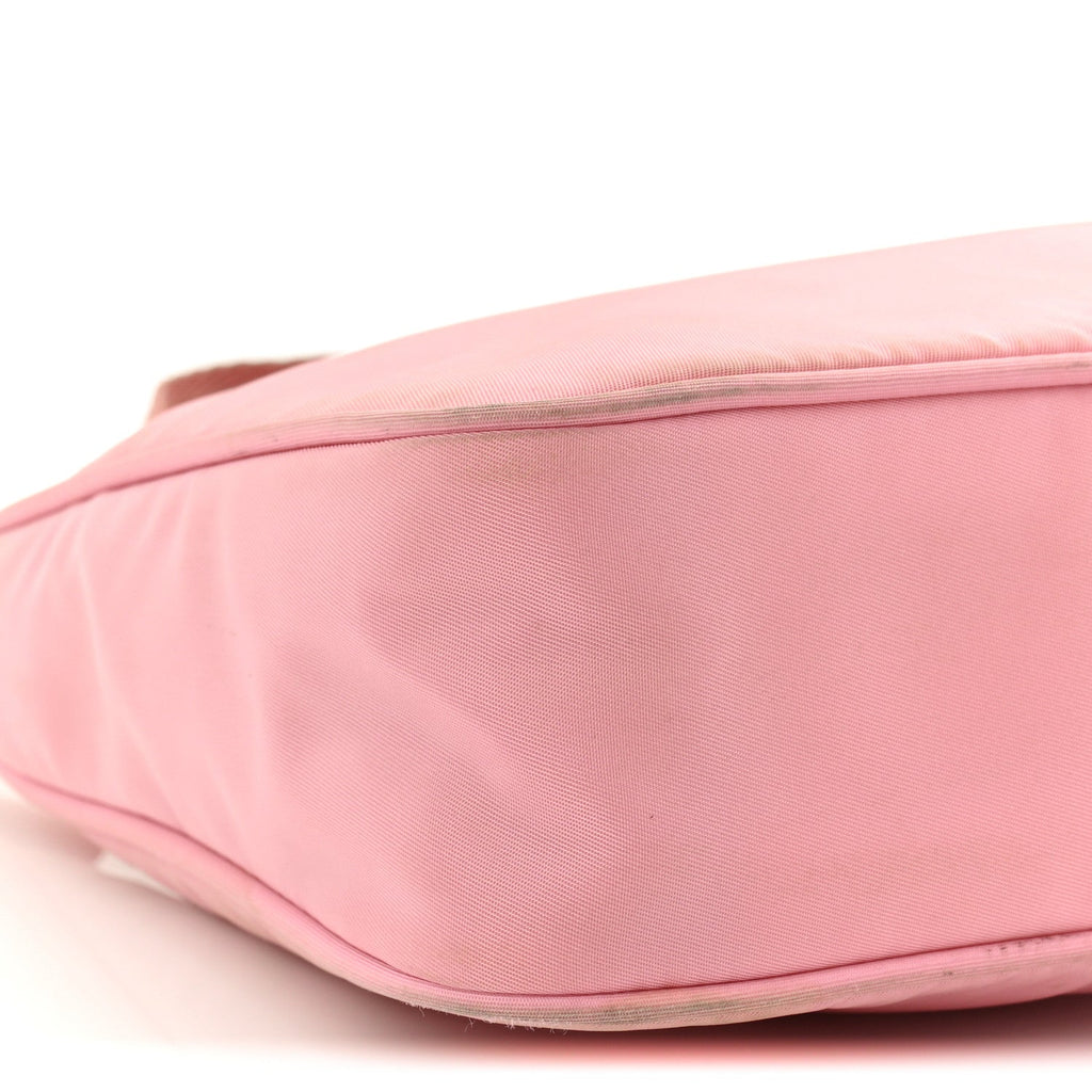 Prada Tessuto Nylon Saffiano Mini Re-Edition 2000 Bag Rosa