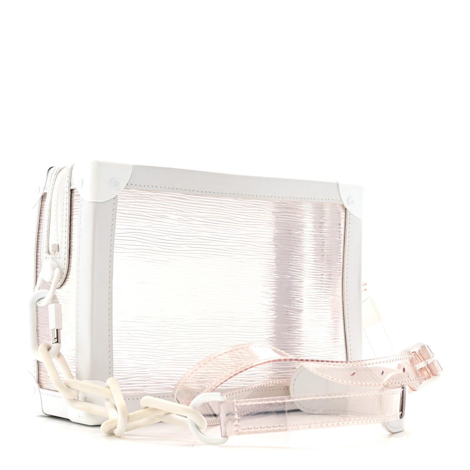 Louis Vuitton Calfskin PVC Epi Plage Soft Trunk Optic White