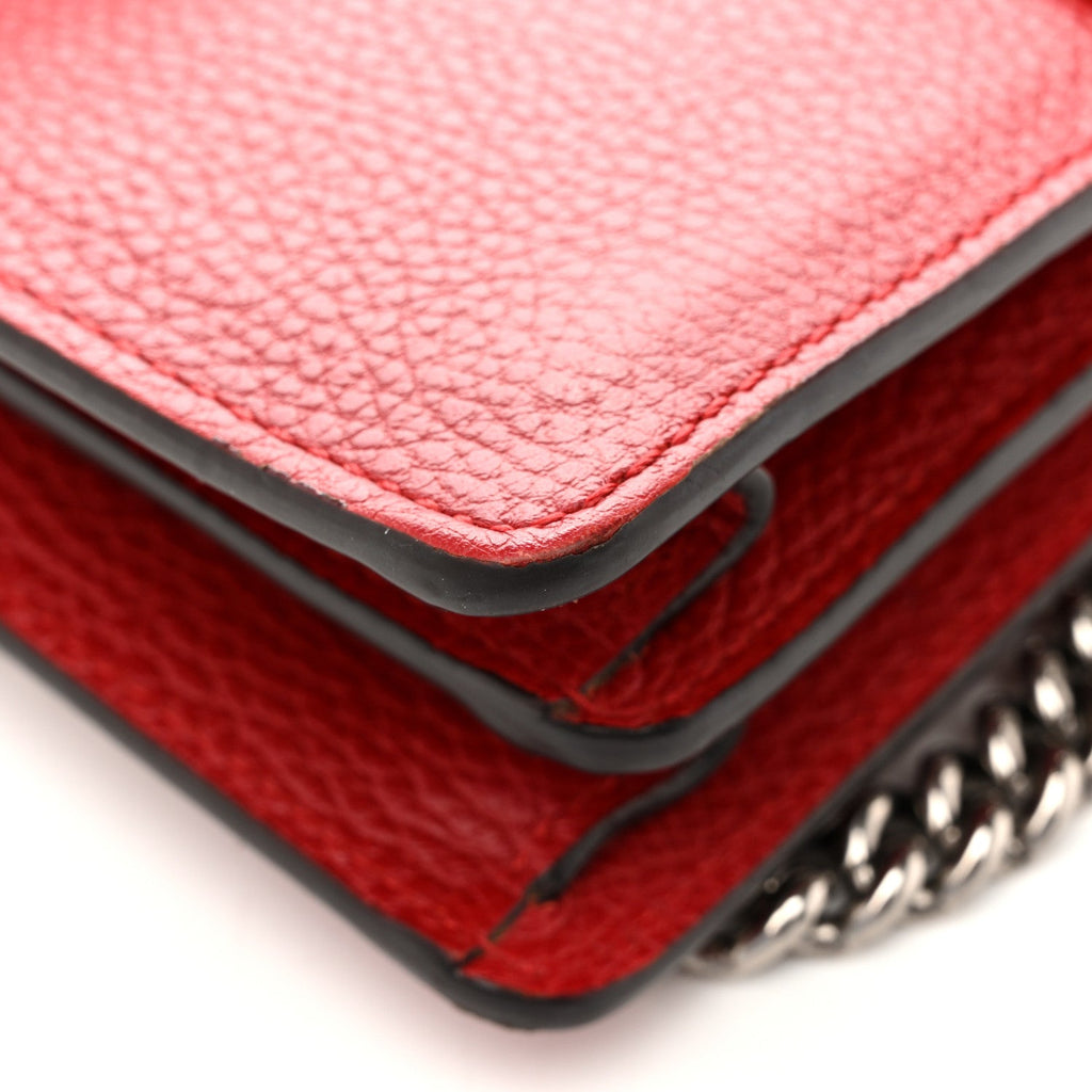 Gucci Dollar Calfskin Swarovski Crystal Small Dionysus Shoulder Bag Hibiscus Red