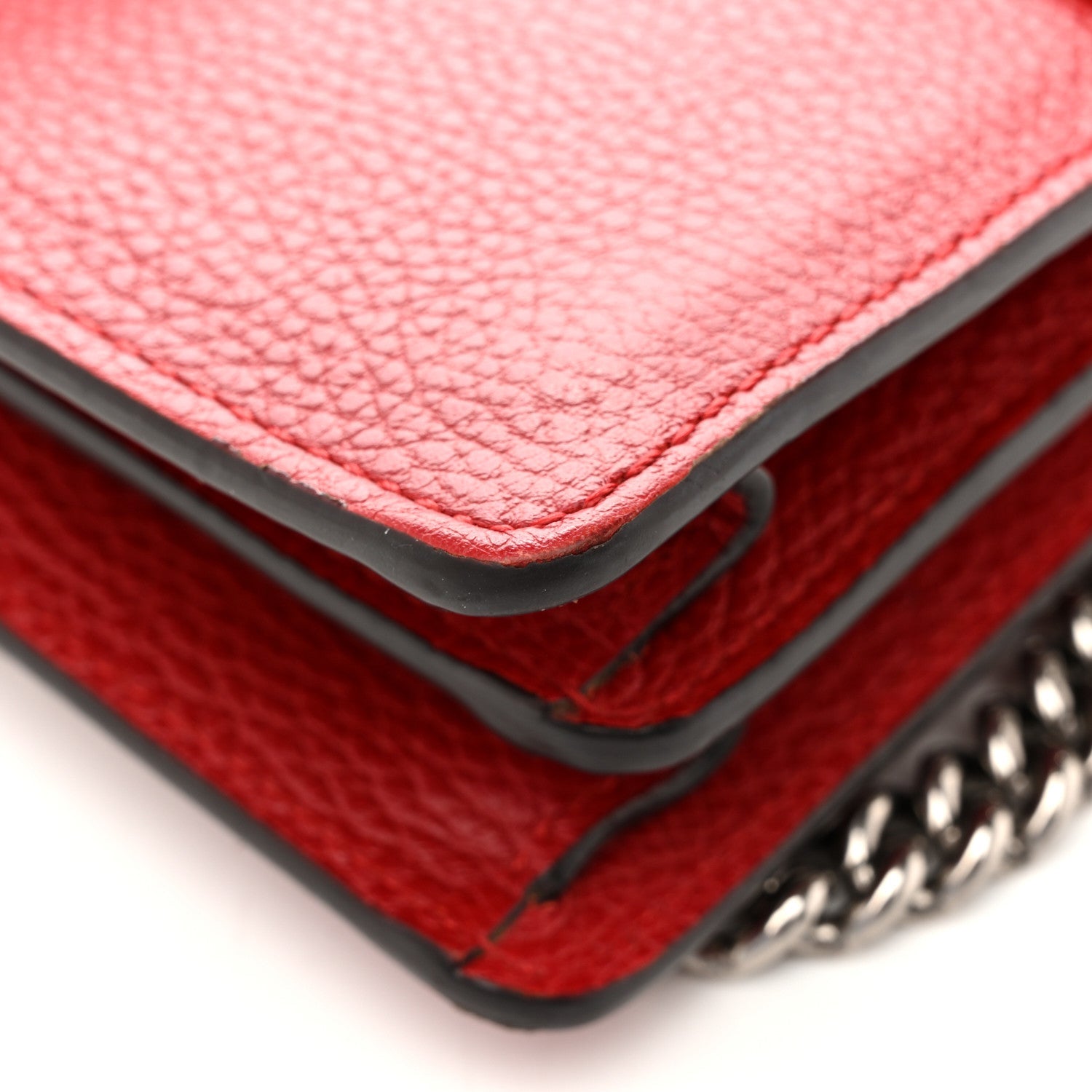 Gucci Dollar Calfskin Swarovski Crystal Small Dionysus Shoulder Bag Hibiscus Red