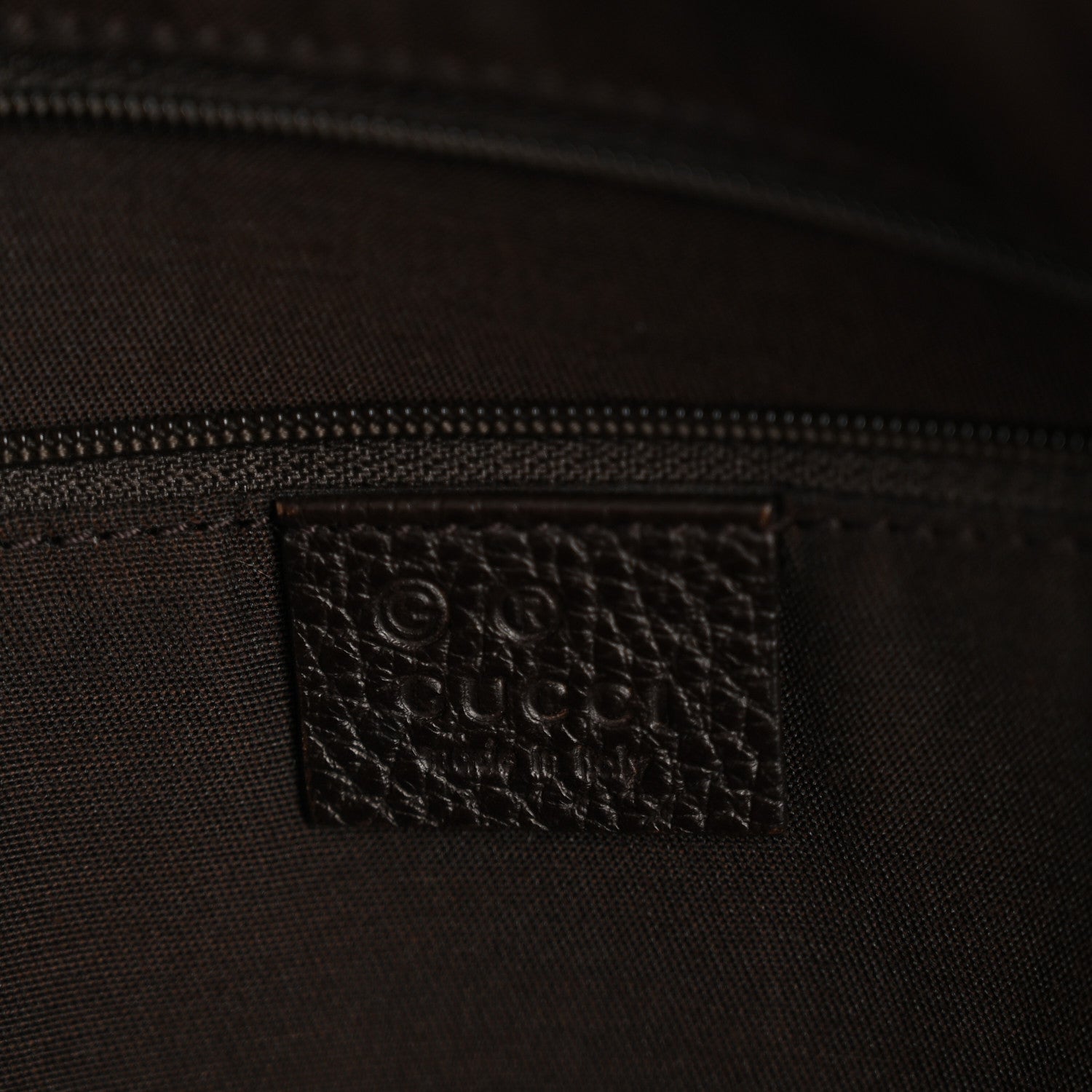Gucci Denim Monogram Large Abbey Tote Dark Brown
