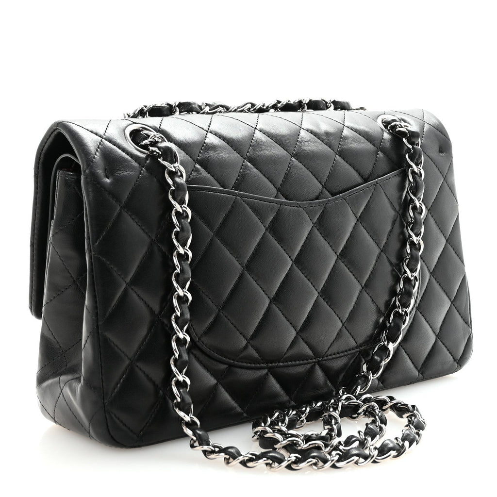 Chanel Lambskin Quilted Medium Double Flap Black