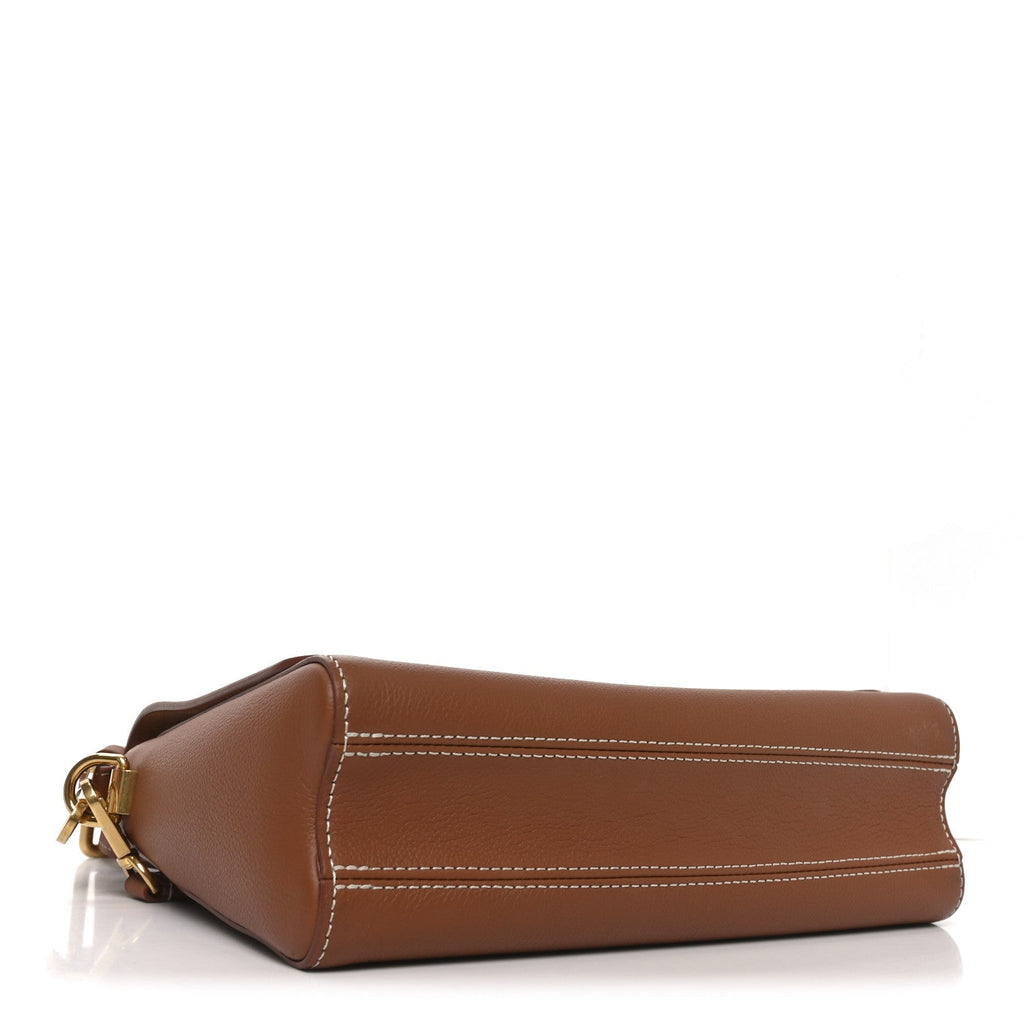 Louis Vuitton Calfskin Soft Twist Shoulder Bag Cognac