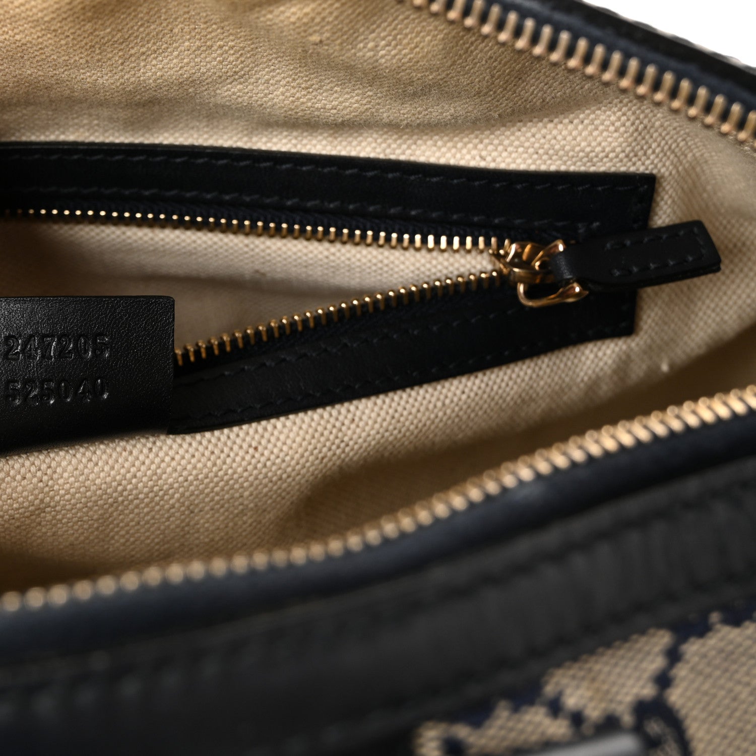 Gucci Monogram Selleria Calfskin Vintage Web Medium Boston Beige Blue
