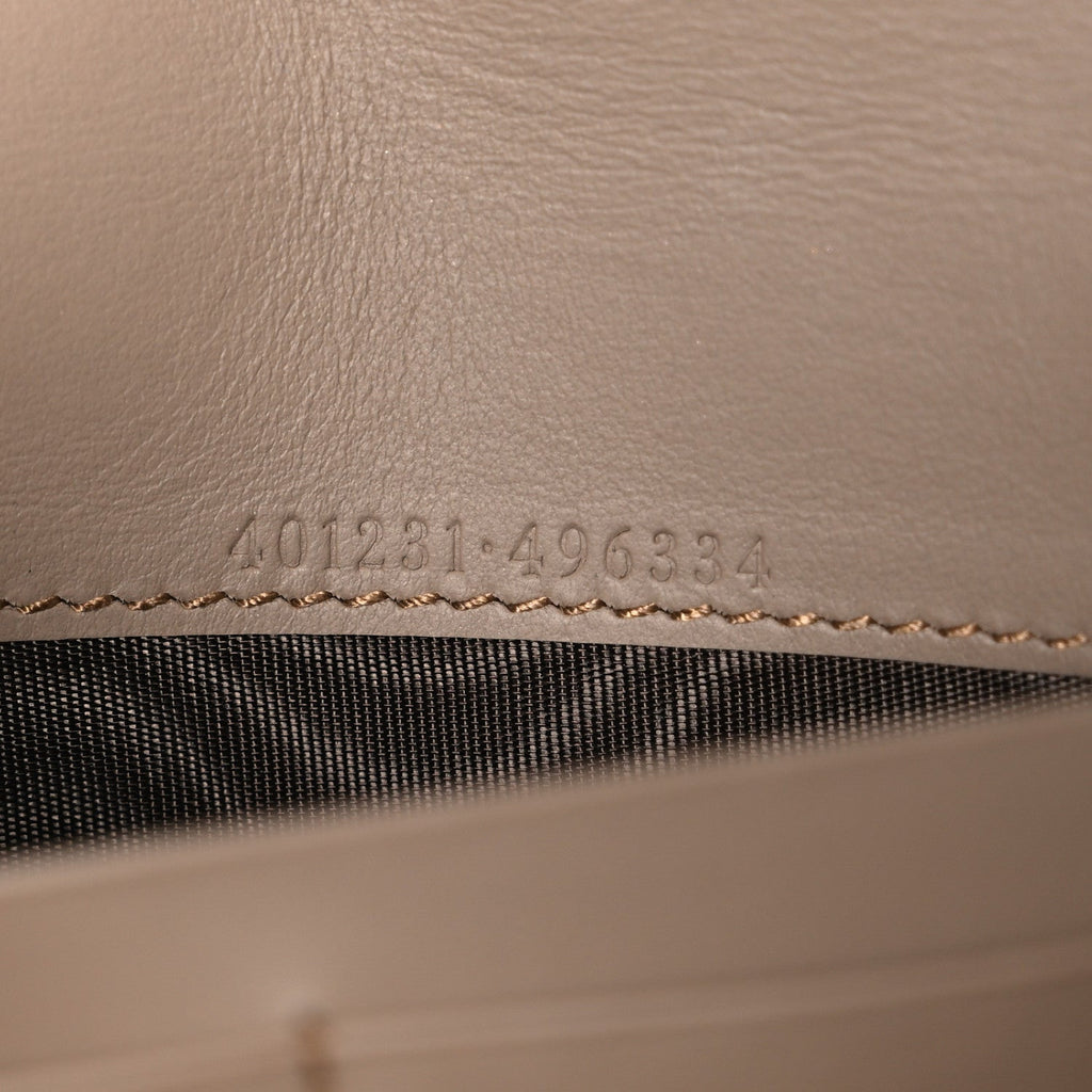 Gucci GG Supreme Monogram Mini Dionysus Chain Wallet Beige Taupe