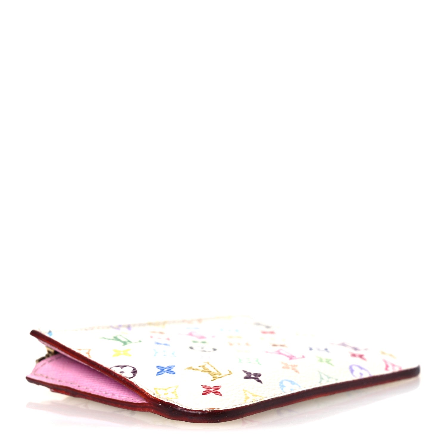 Louis Vuitton Monogram Multicolor Key Pouch White Litchi
