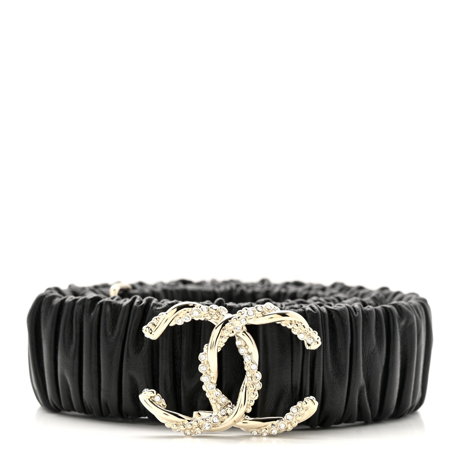 Lambskin Crystal CC Belt 85 34 Black