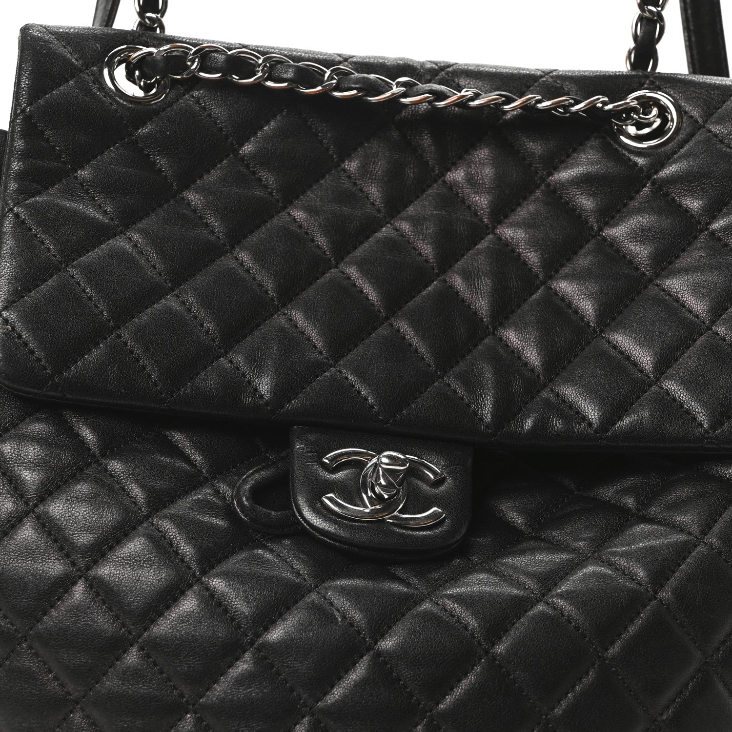 Chanel Calfskin Quilted Large Urban Spirit Backpack Black