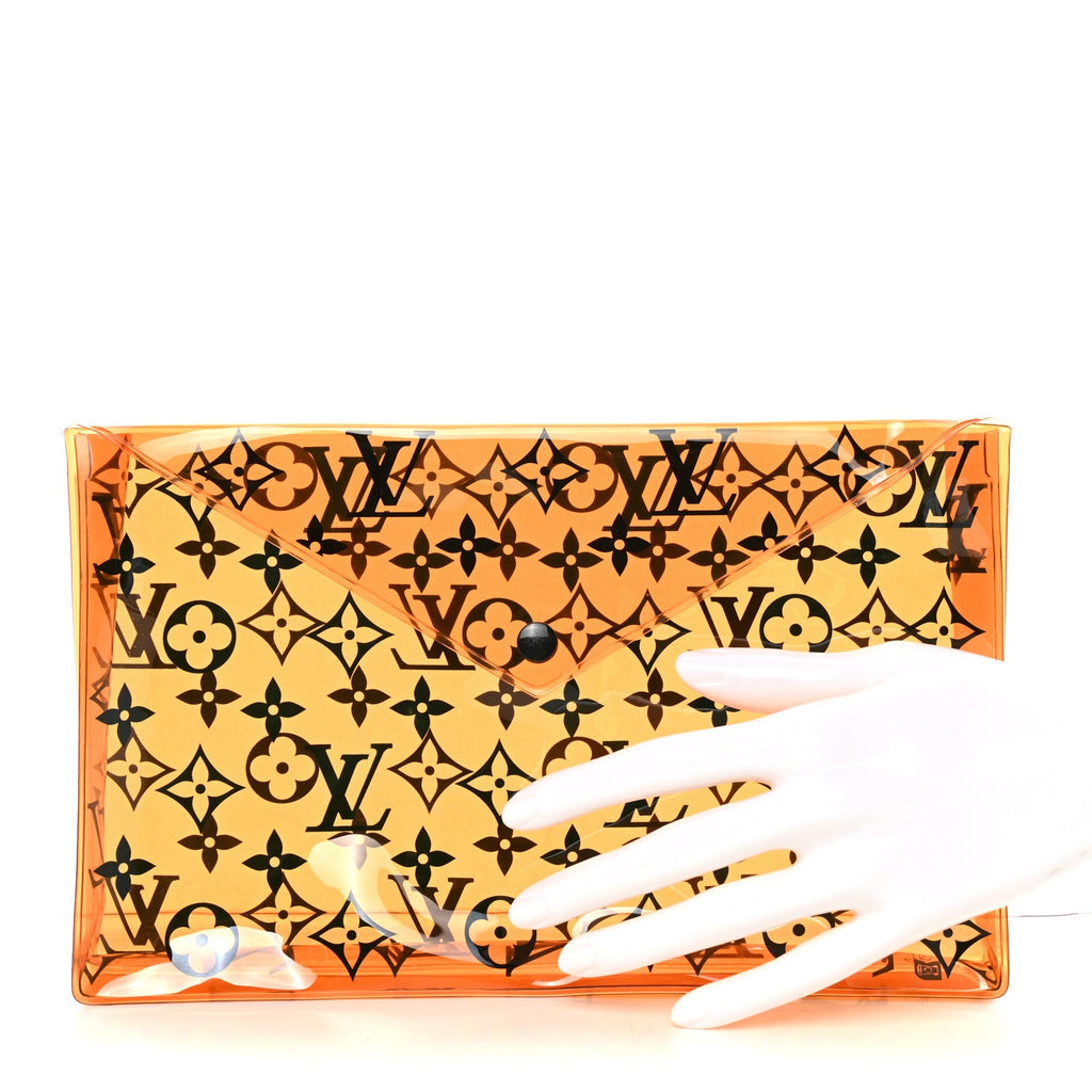 Louis Vuitton PVC Monogram Printed Envelope Pouch Orange