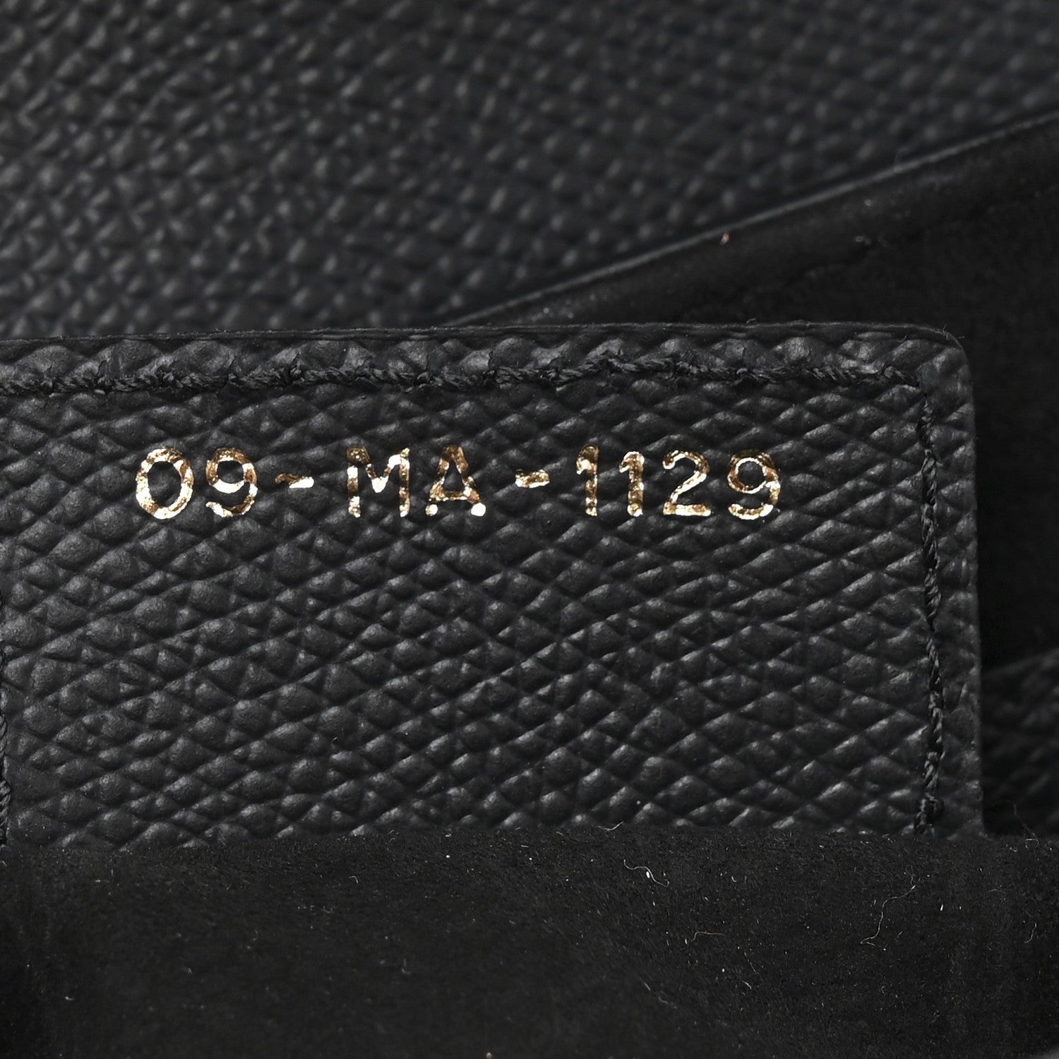 Christian Dior Grained Calfskin Saddle Bag Black