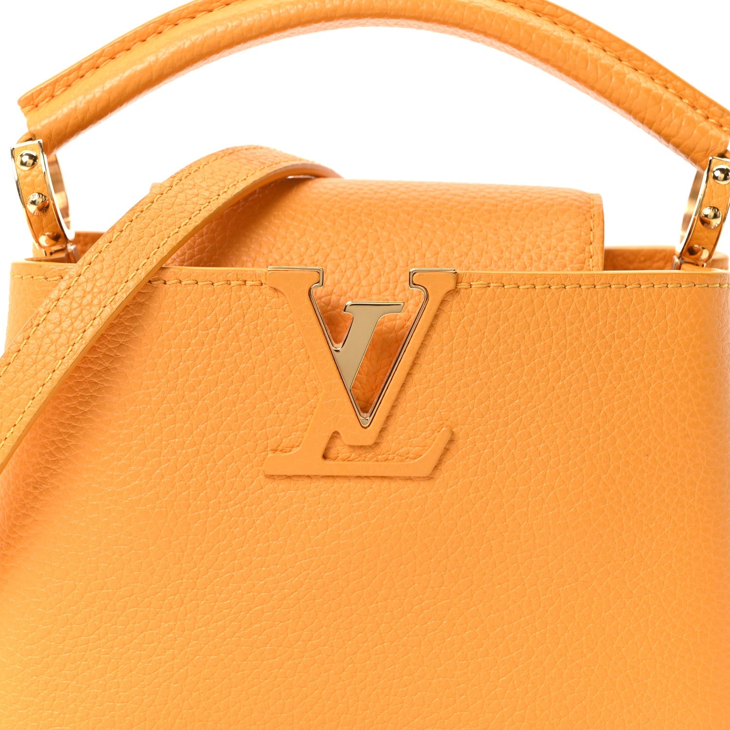 Louis Vuitton Taurillon Mini Capucines Sunbeam Yellow