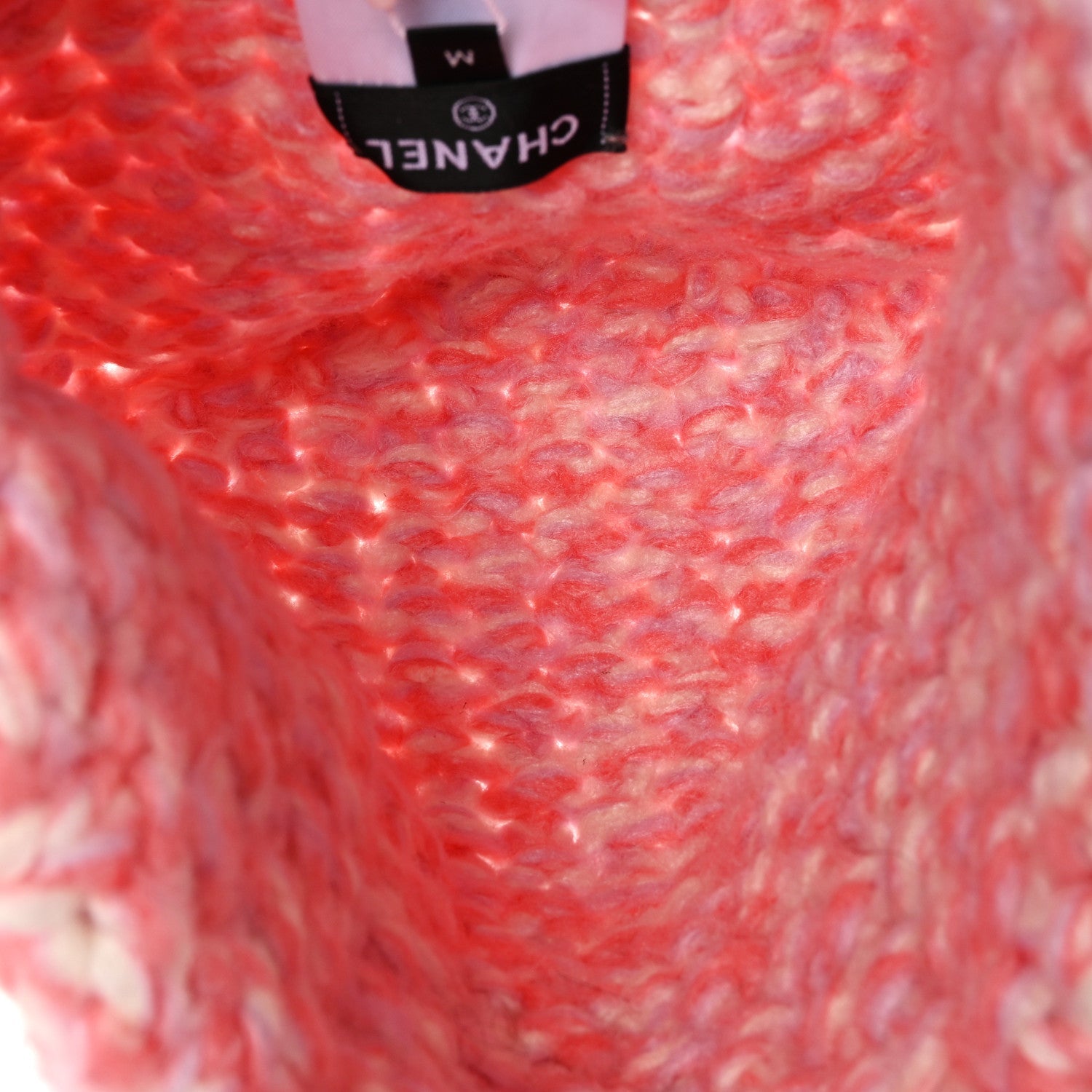 Cashmere Silk CC Beanie Hat M Pink White Lilac