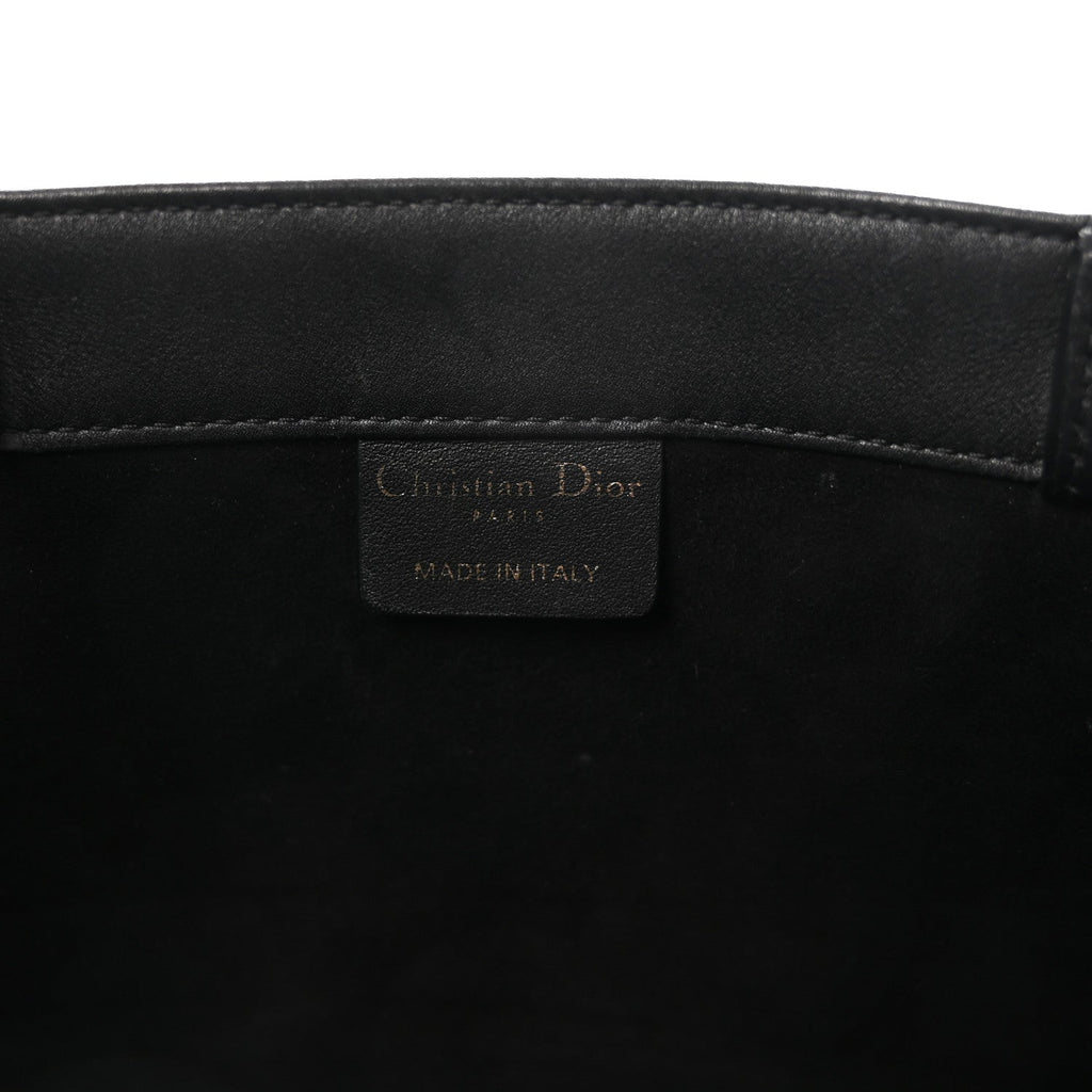 Christian Dior Calfskin Embossed Medium Book Tote Black
