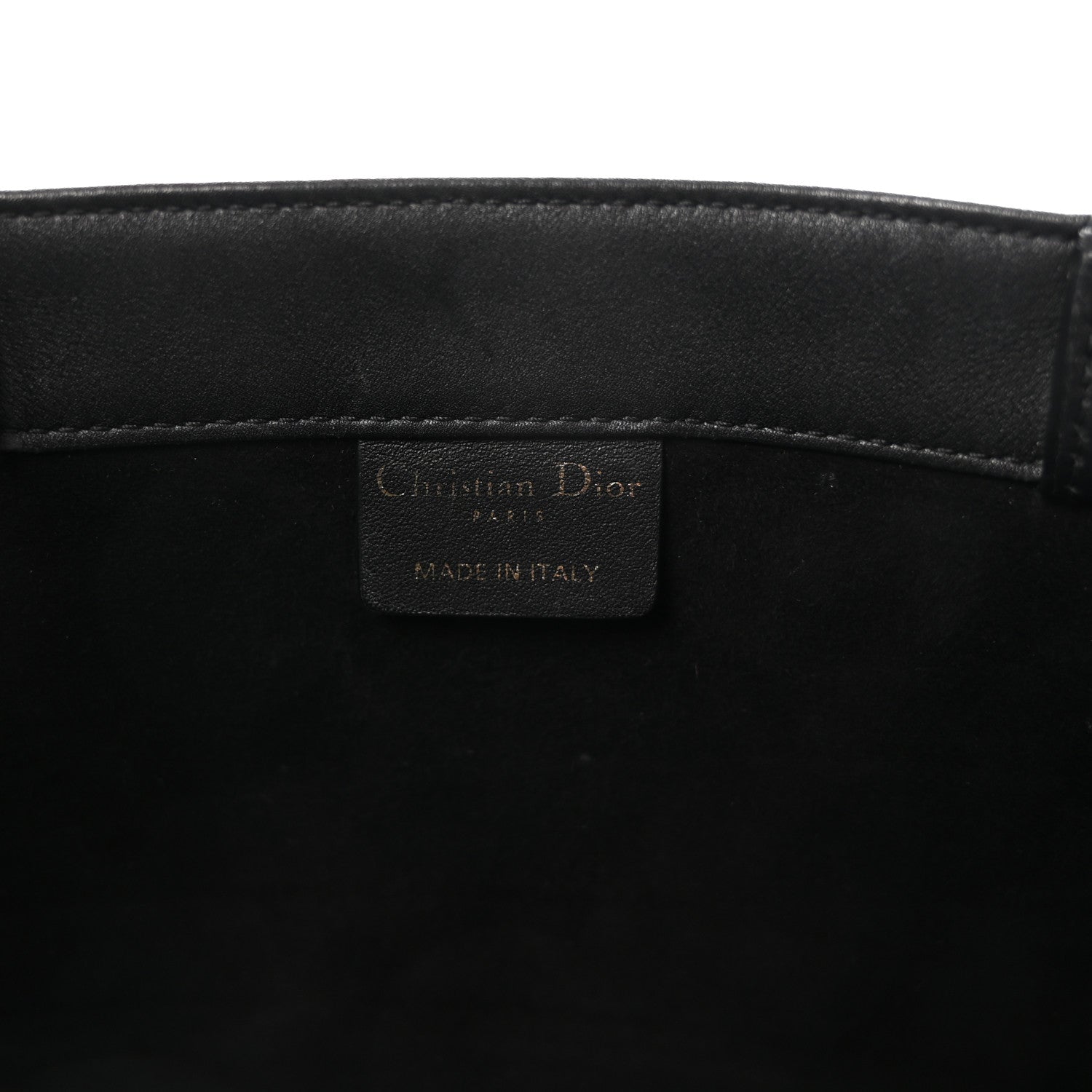 Christian Dior Calfskin Embossed Medium Book Tote Black
